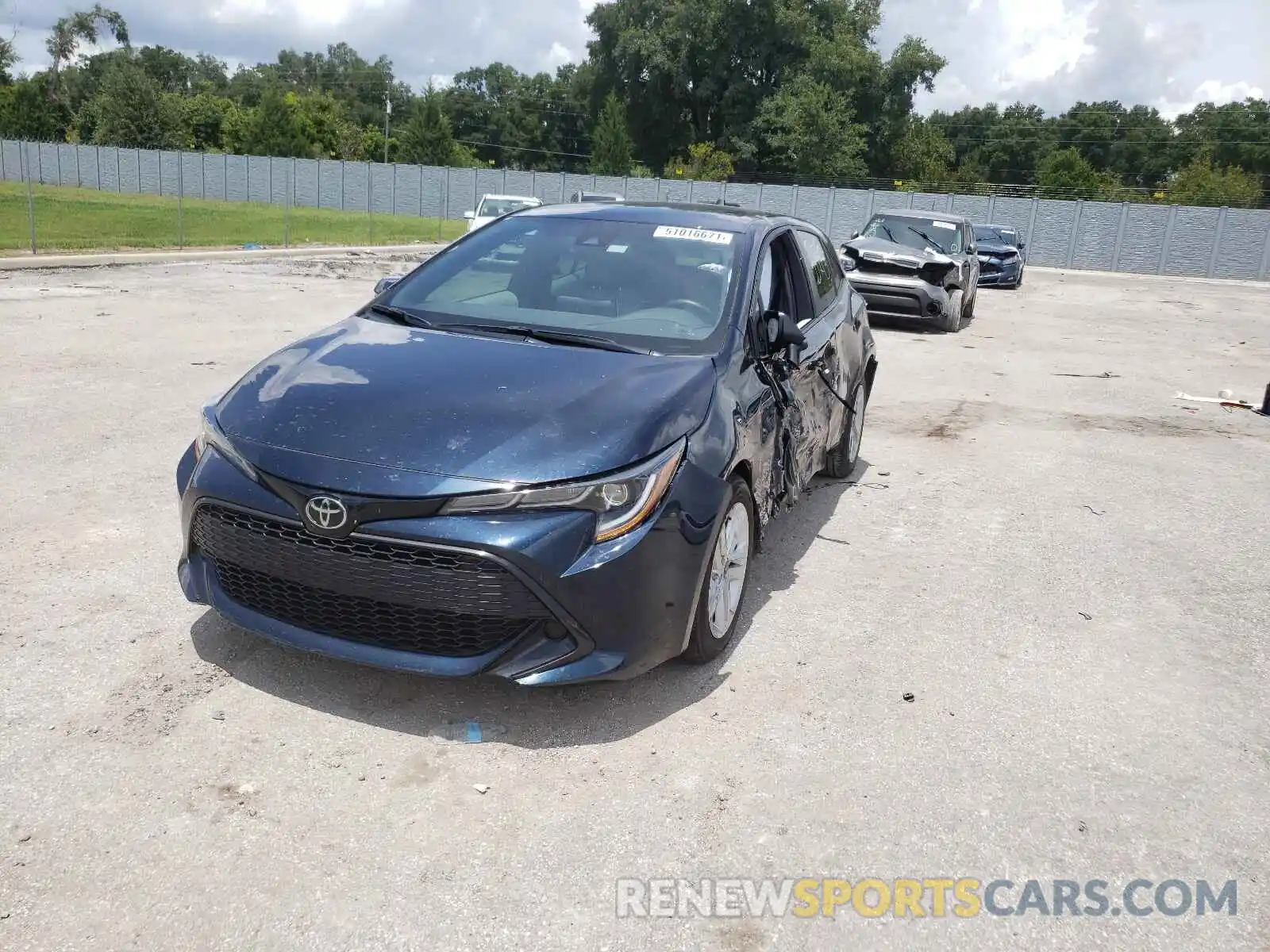 2 Photograph of a damaged car JTNK4RBE2K3049997 TOYOTA COROLLA 2019