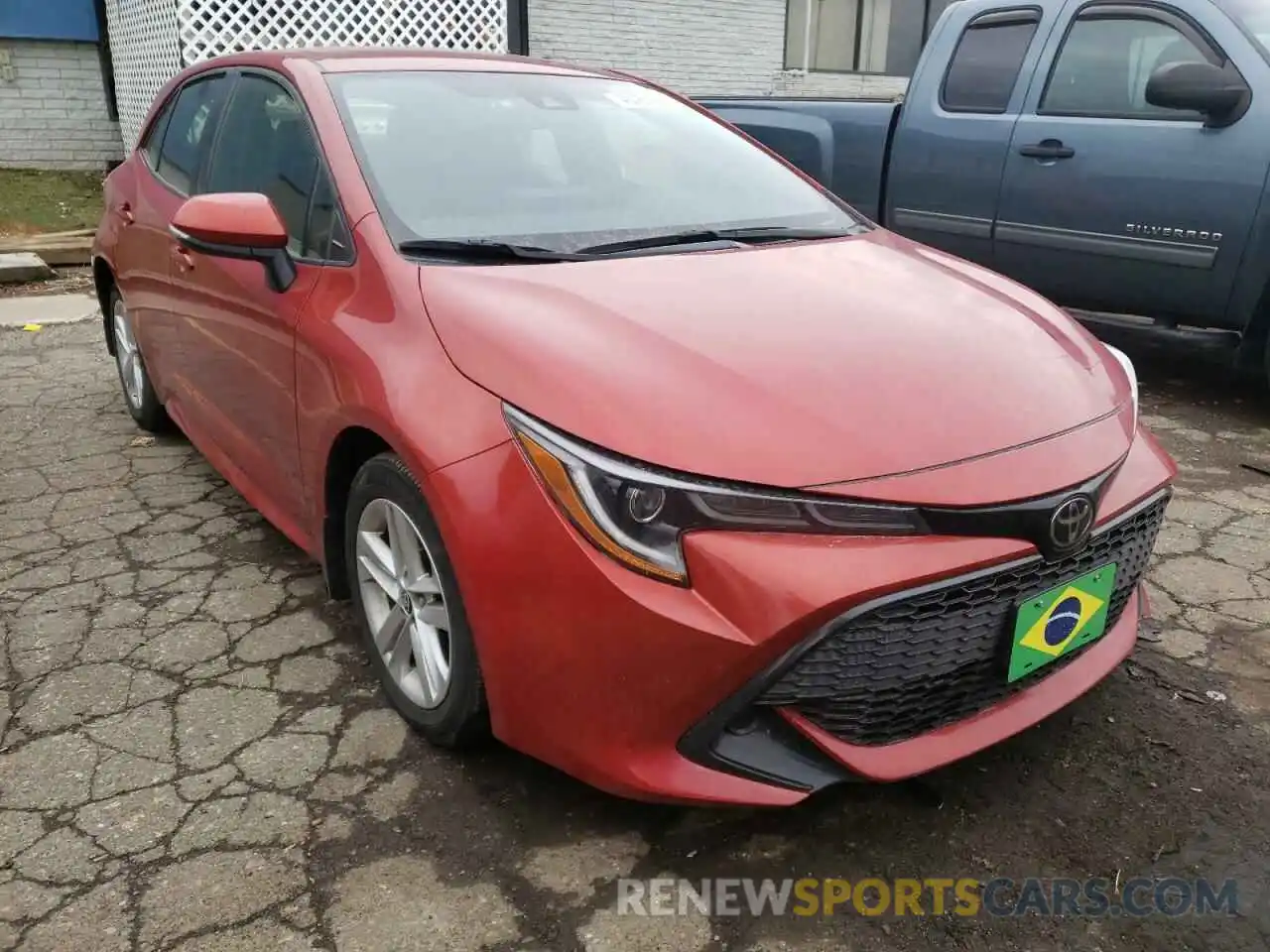 1 Photograph of a damaged car JTNK4RBE2K3051538 TOYOTA COROLLA 2019