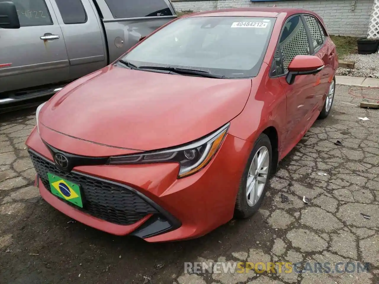 2 Photograph of a damaged car JTNK4RBE2K3051538 TOYOTA COROLLA 2019