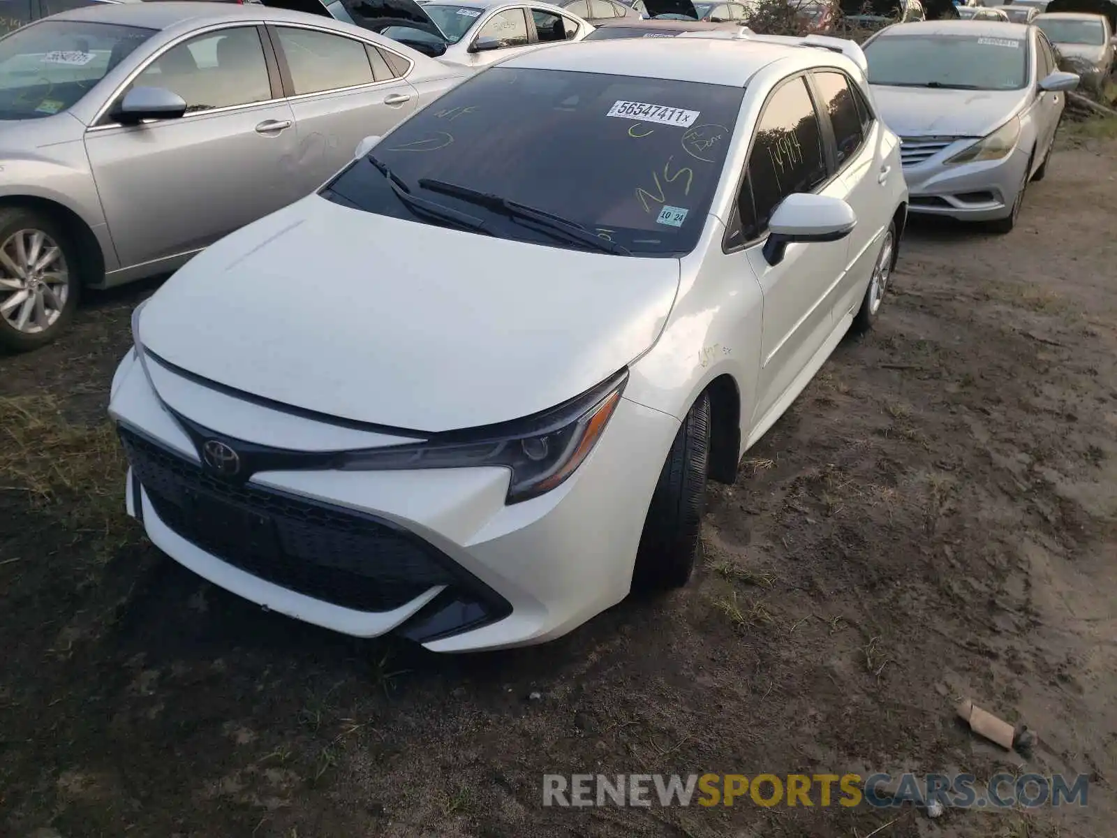 2 Photograph of a damaged car JTNK4RBE2K3053080 TOYOTA COROLLA 2019