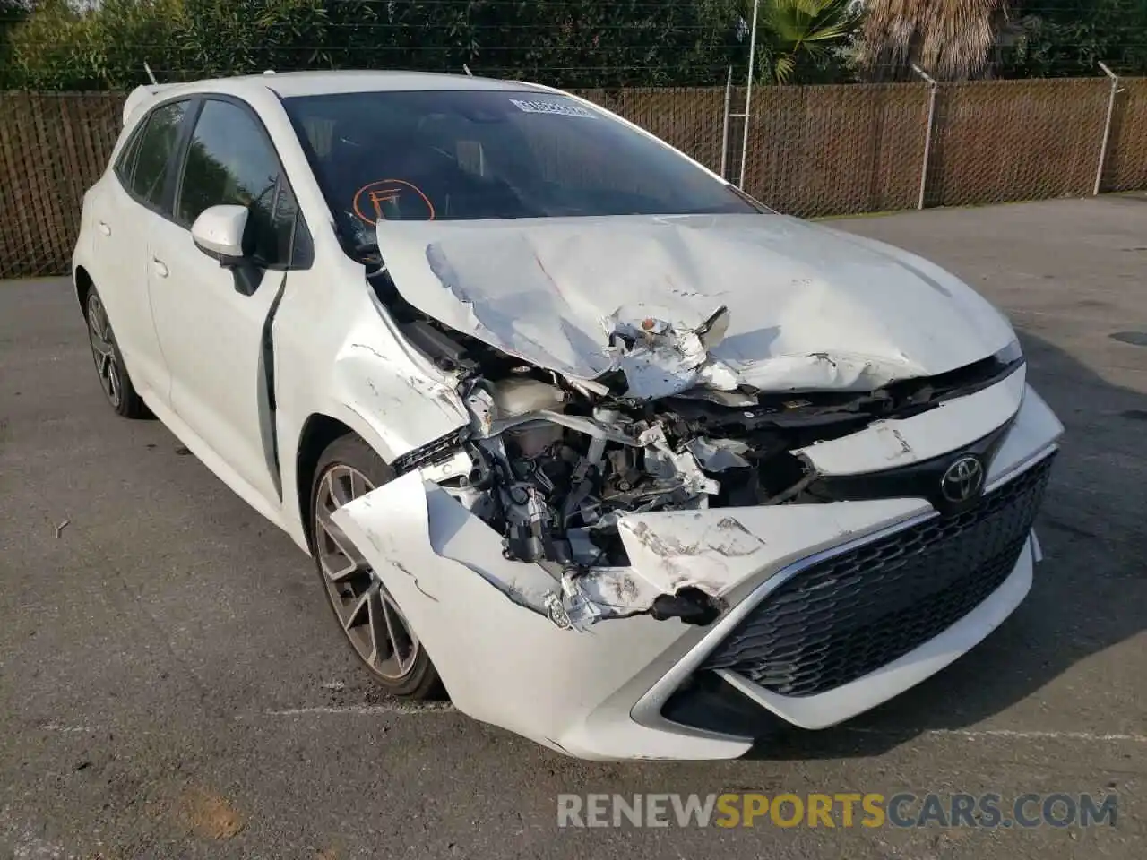 1 Photograph of a damaged car JTNK4RBE2K3056173 TOYOTA COROLLA 2019