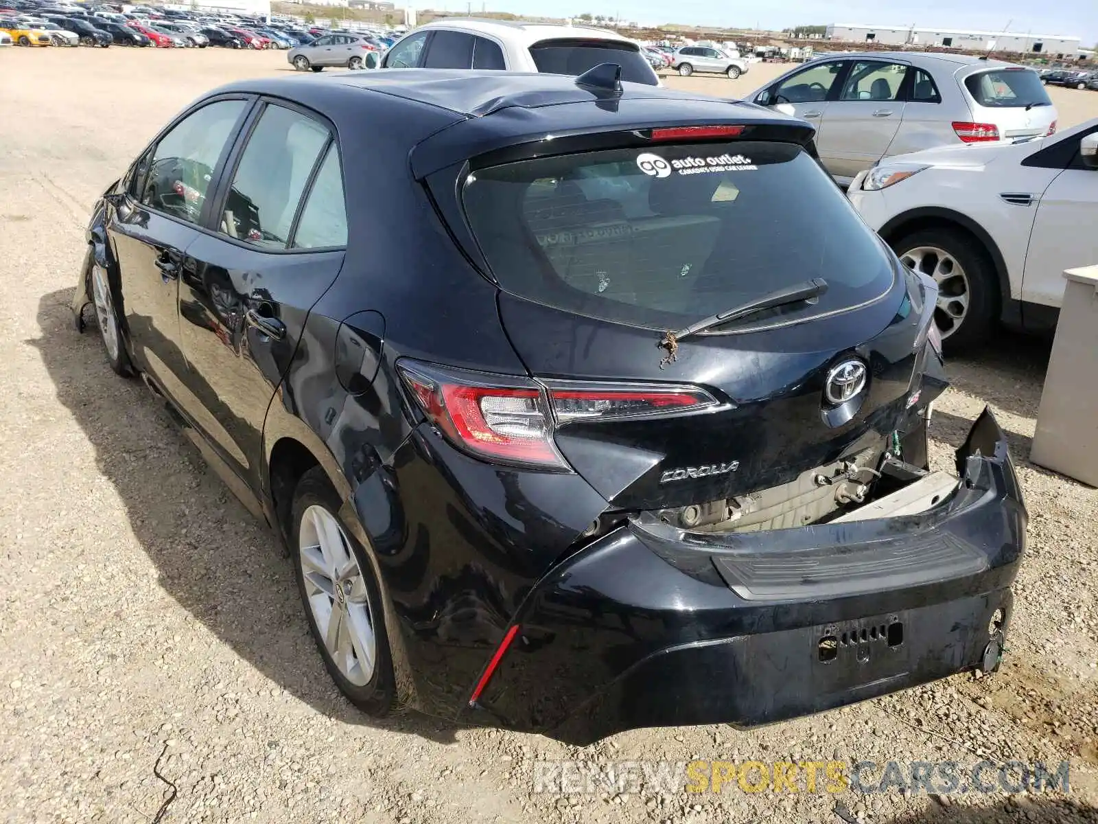 3 Photograph of a damaged car JTNK4RBE2K3057551 TOYOTA COROLLA 2019