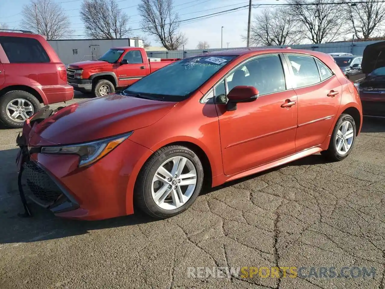 1 Photograph of a damaged car JTNK4RBE2K3058327 TOYOTA COROLLA 2019