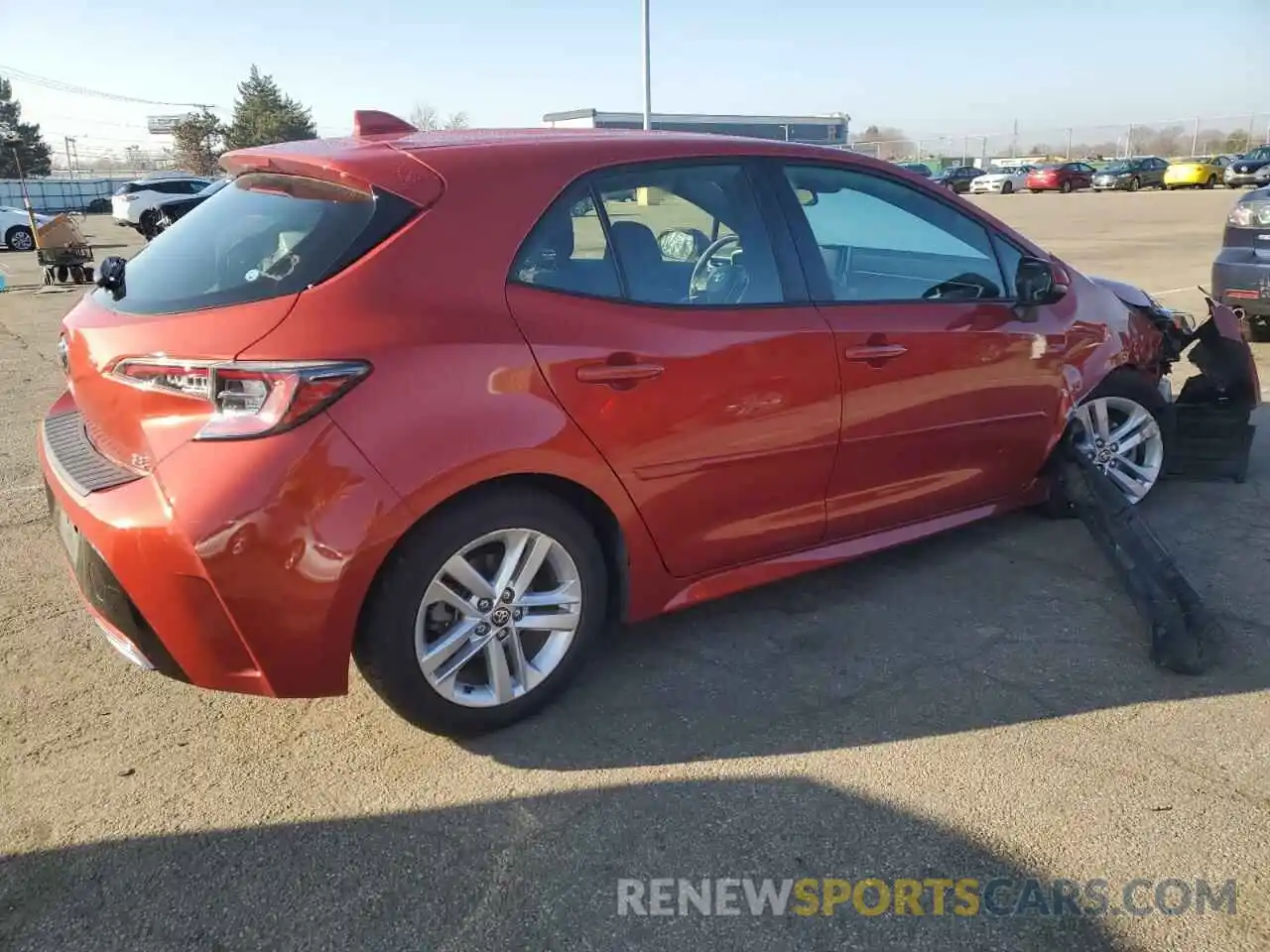 3 Photograph of a damaged car JTNK4RBE2K3058327 TOYOTA COROLLA 2019