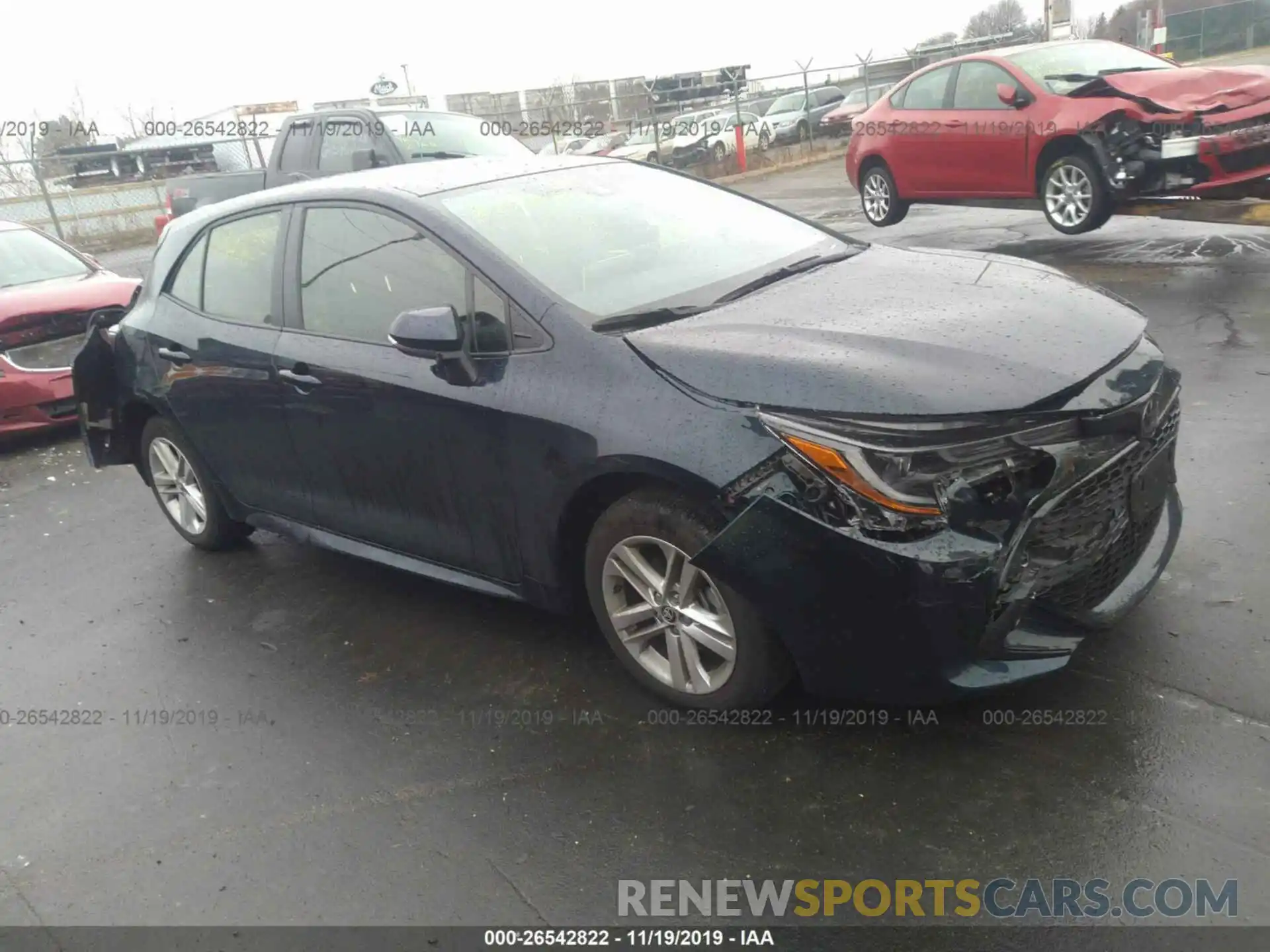 1 Photograph of a damaged car JTNK4RBE2K3060742 TOYOTA COROLLA 2019