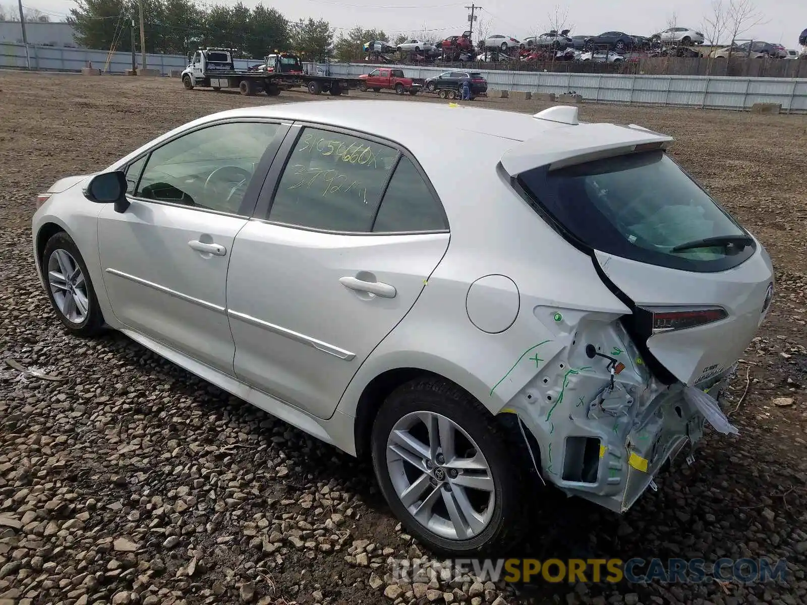 3 Photograph of a damaged car JTNK4RBE2K3060773 TOYOTA COROLLA 2019