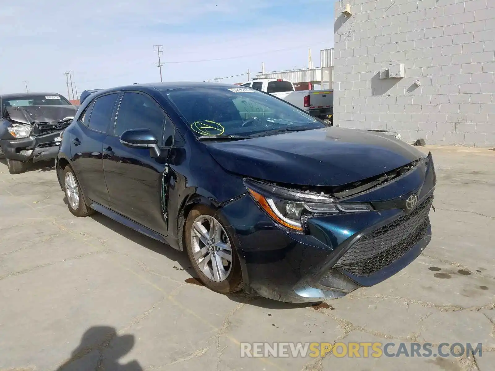 1 Photograph of a damaged car JTNK4RBE2K3061177 TOYOTA COROLLA 2019