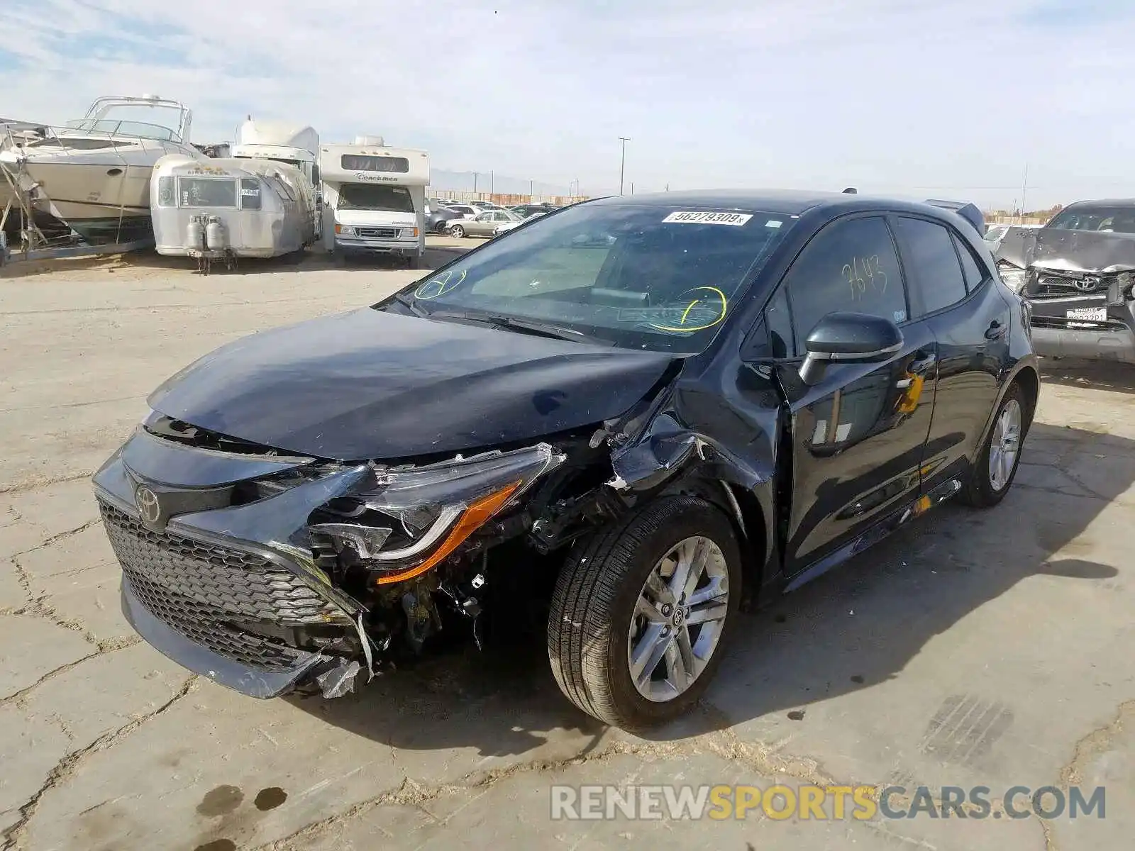 2 Photograph of a damaged car JTNK4RBE2K3061177 TOYOTA COROLLA 2019