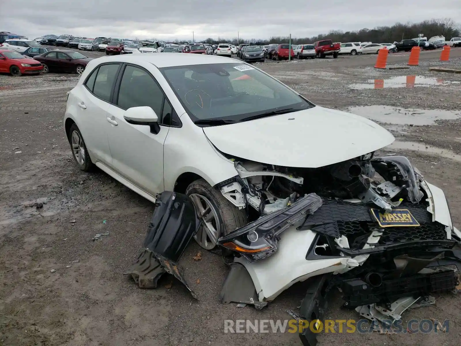 1 Photograph of a damaged car JTNK4RBE2K3065679 TOYOTA COROLLA 2019