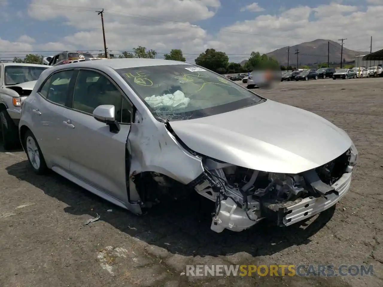 1 Photograph of a damaged car JTNK4RBE2K3068470 TOYOTA COROLLA 2019