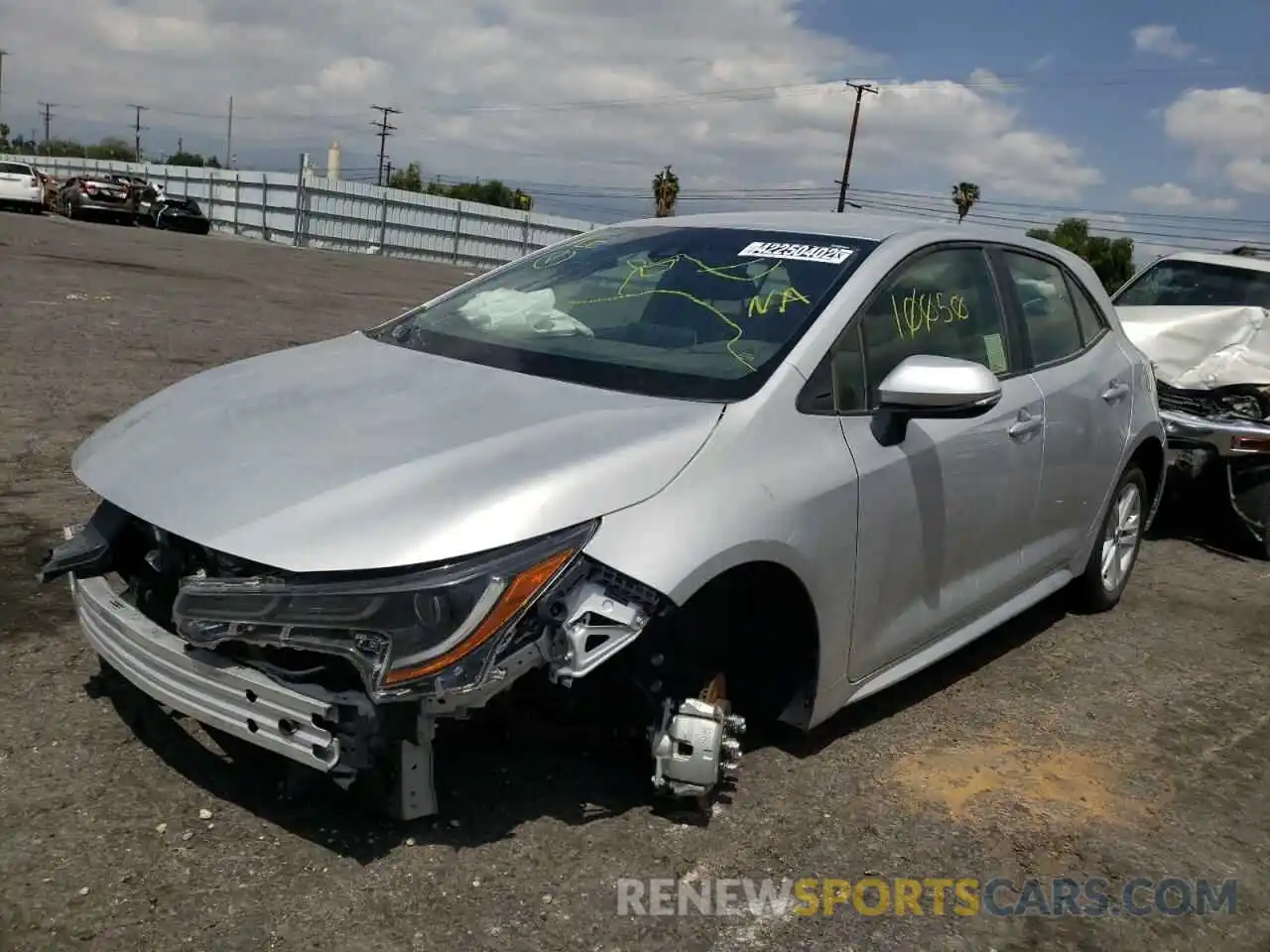 2 Photograph of a damaged car JTNK4RBE2K3068470 TOYOTA COROLLA 2019