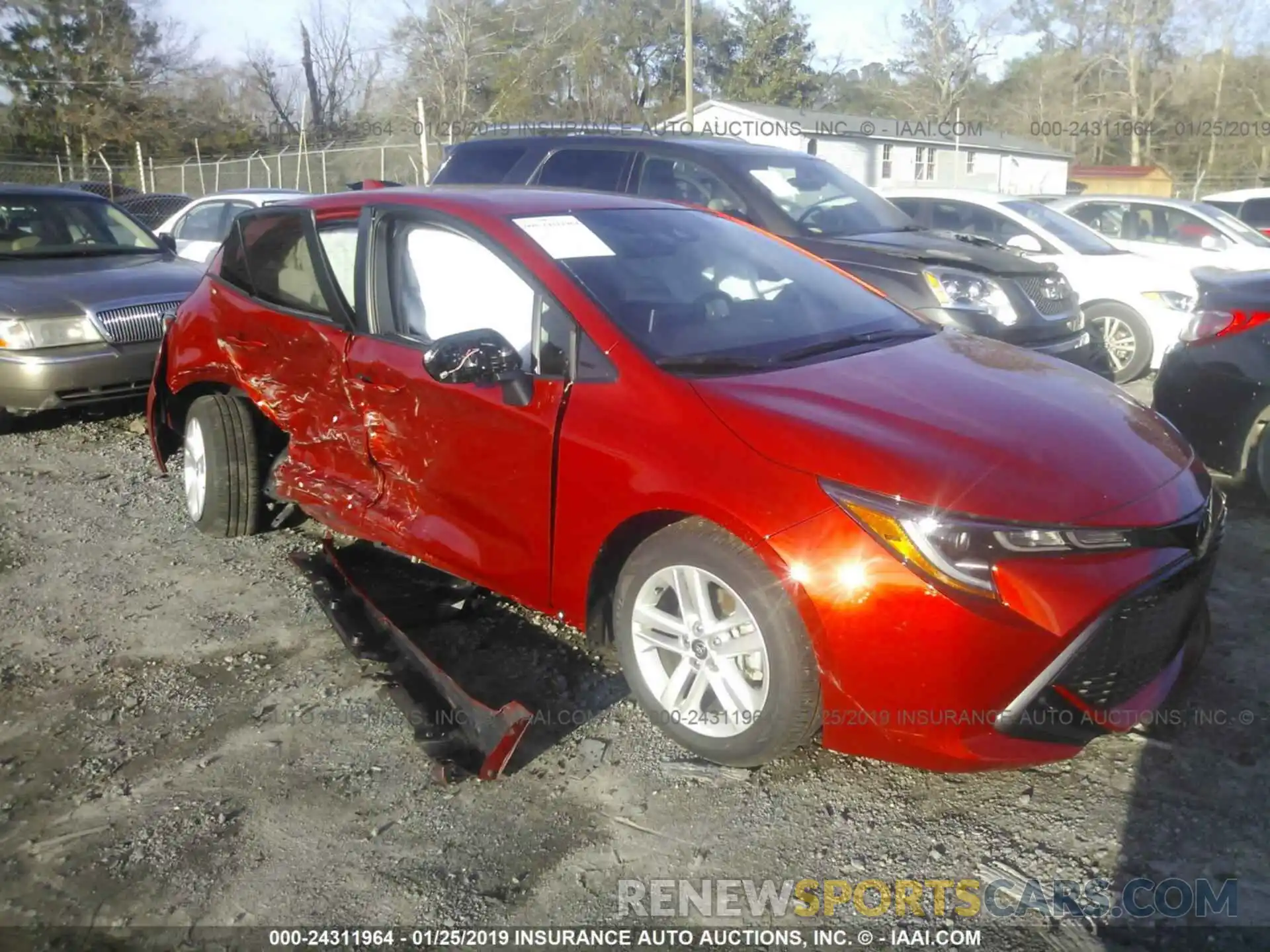 1 Photograph of a damaged car JTNK4RBE3K3000291 TOYOTA COROLLA 2019