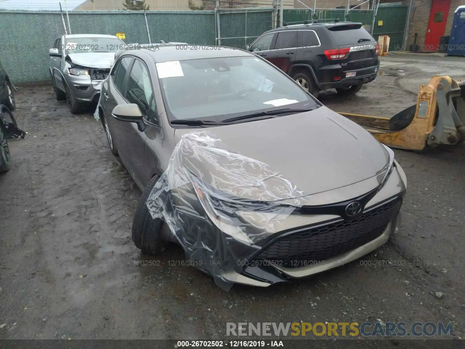 1 Photograph of a damaged car JTNK4RBE3K3000436 TOYOTA COROLLA 2019