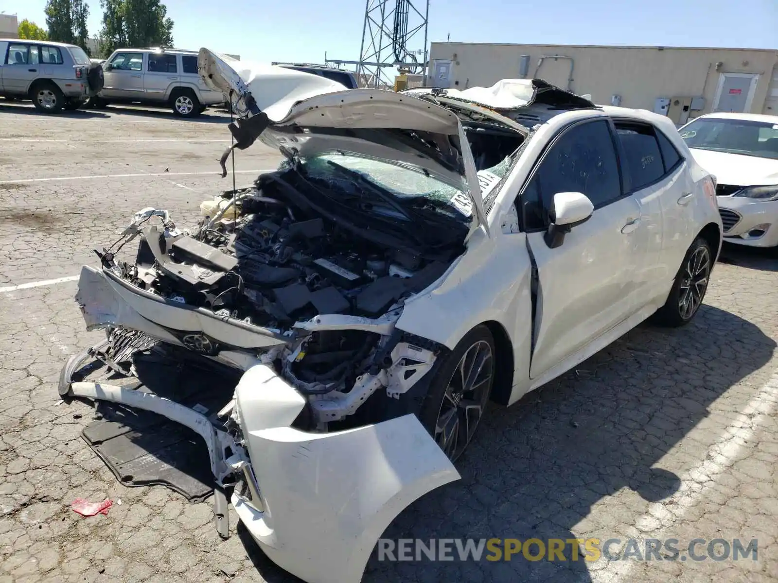 2 Photograph of a damaged car JTNK4RBE3K3000503 TOYOTA COROLLA 2019