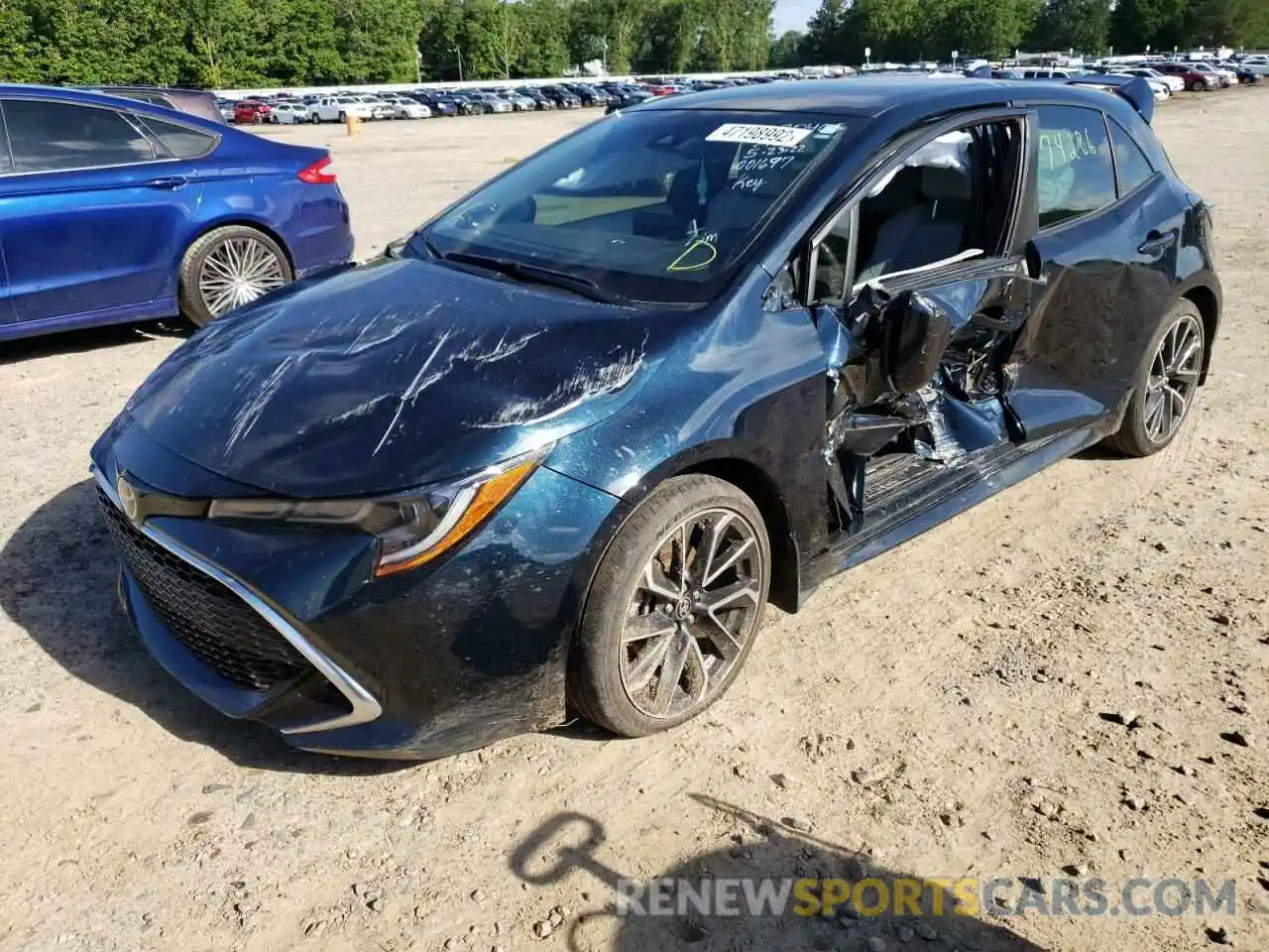 2 Photograph of a damaged car JTNK4RBE3K3001697 TOYOTA COROLLA 2019