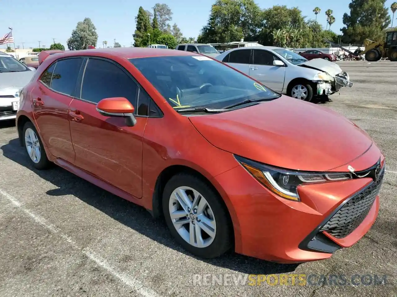 1 Photograph of a damaged car JTNK4RBE3K3002185 TOYOTA COROLLA 2019