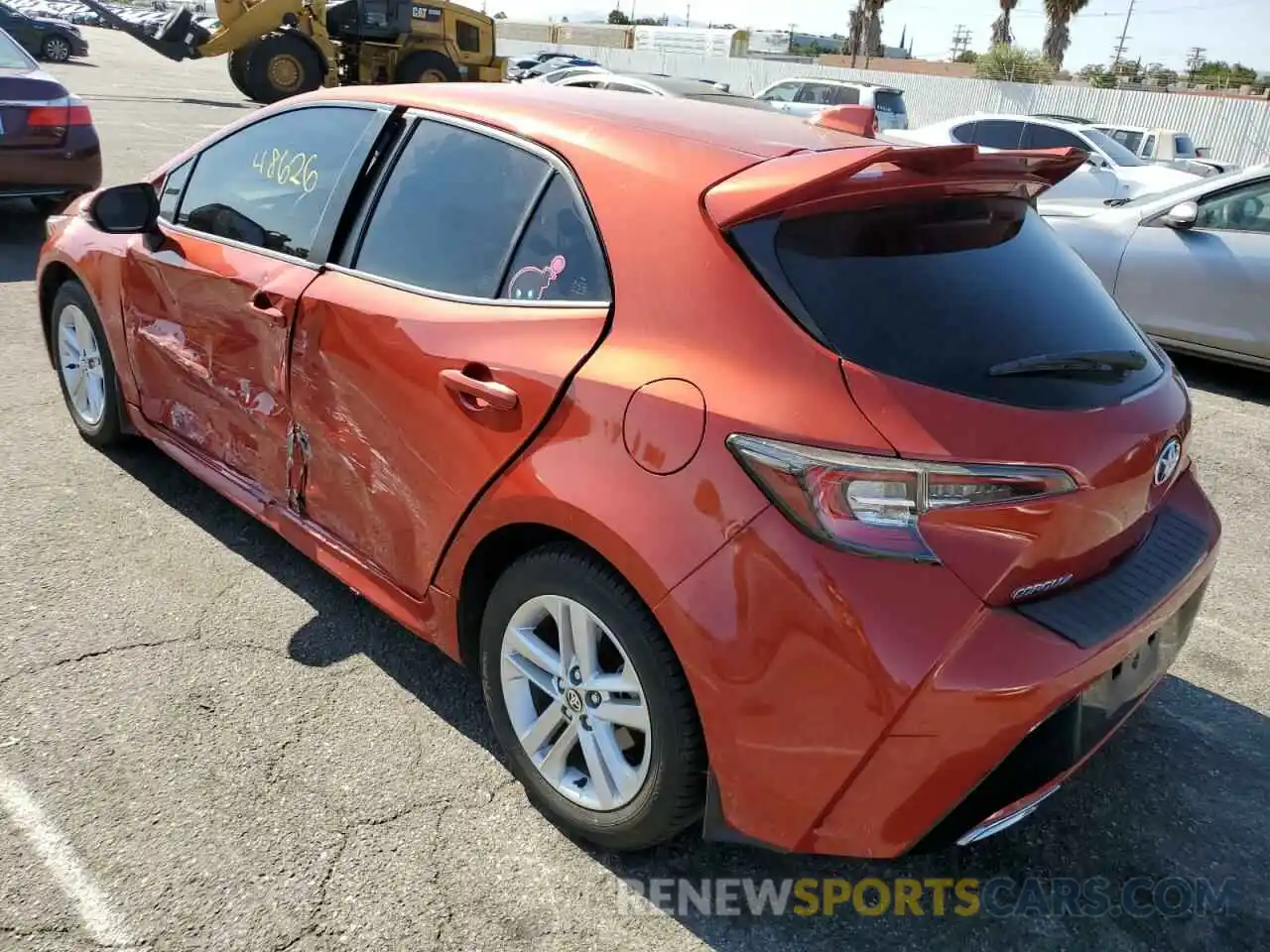 3 Photograph of a damaged car JTNK4RBE3K3002185 TOYOTA COROLLA 2019