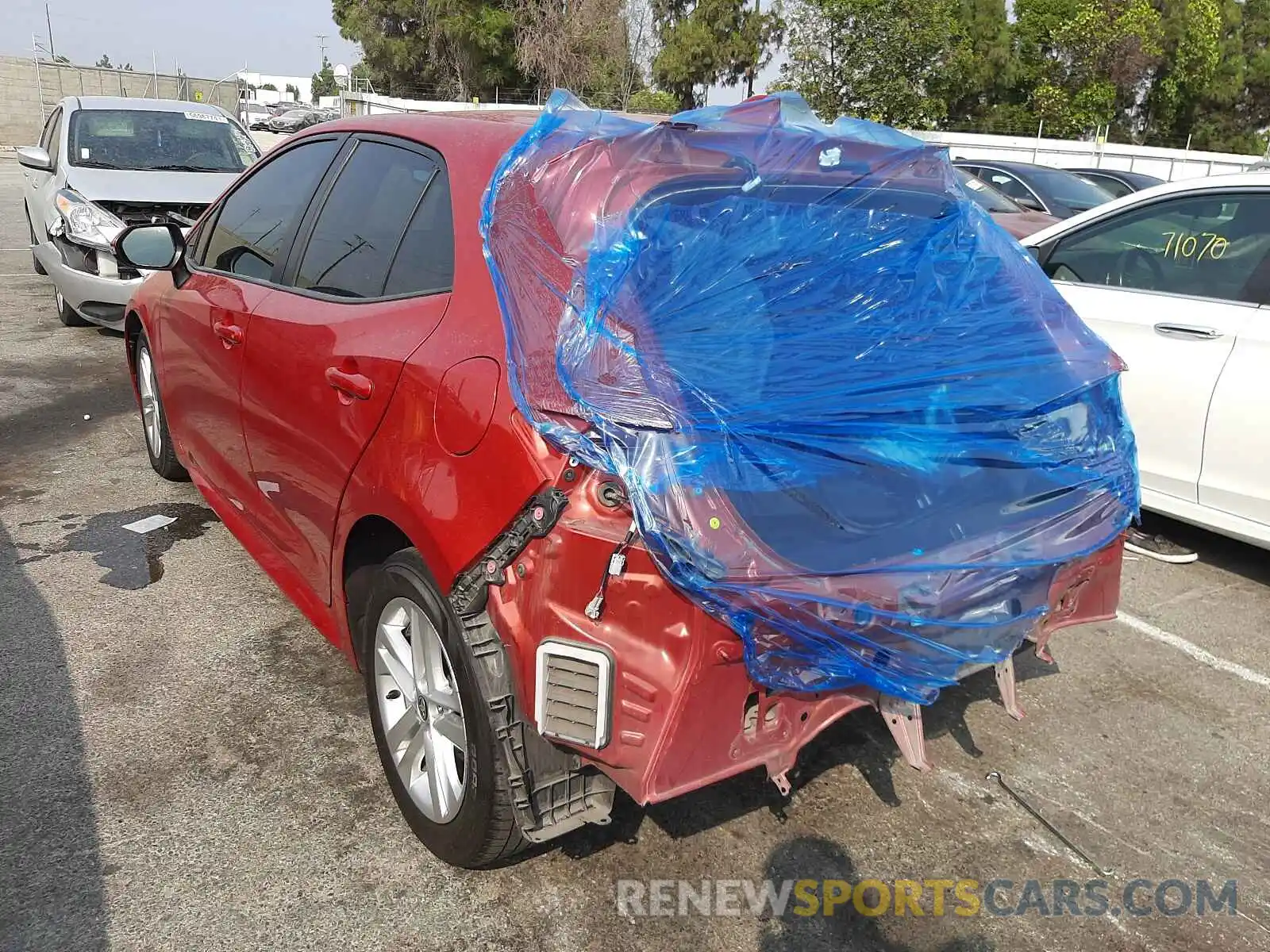 3 Photograph of a damaged car JTNK4RBE3K3005684 TOYOTA COROLLA 2019