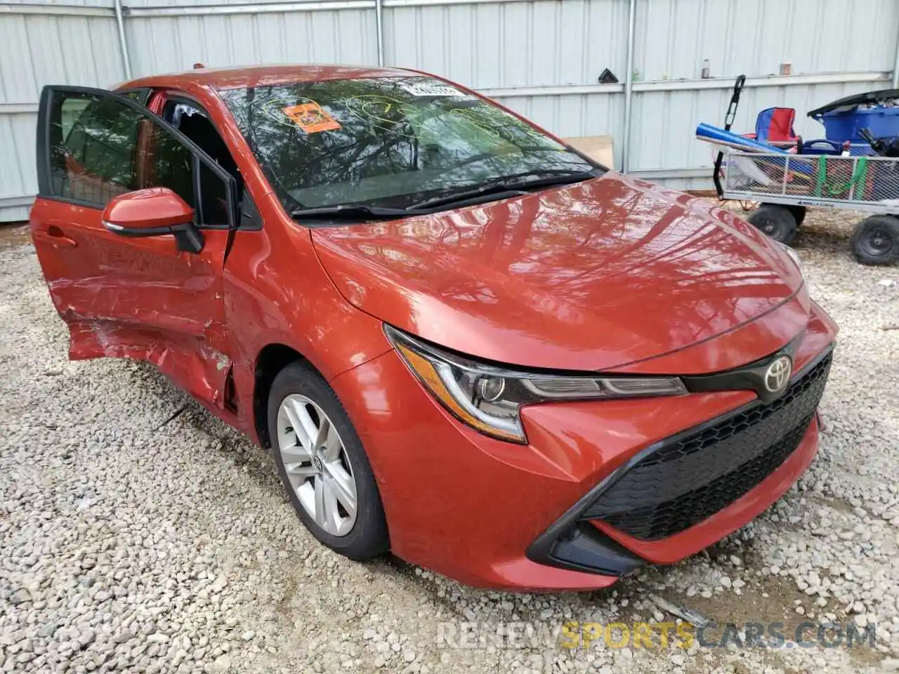 1 Photograph of a damaged car JTNK4RBE3K3006592 TOYOTA COROLLA 2019