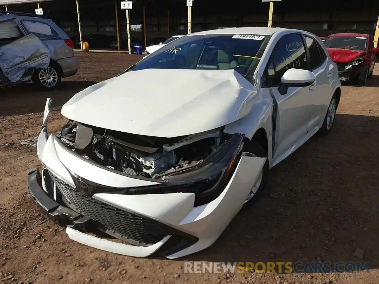 2 Photograph of a damaged car JTNK4RBE3K3007399 TOYOTA COROLLA 2019