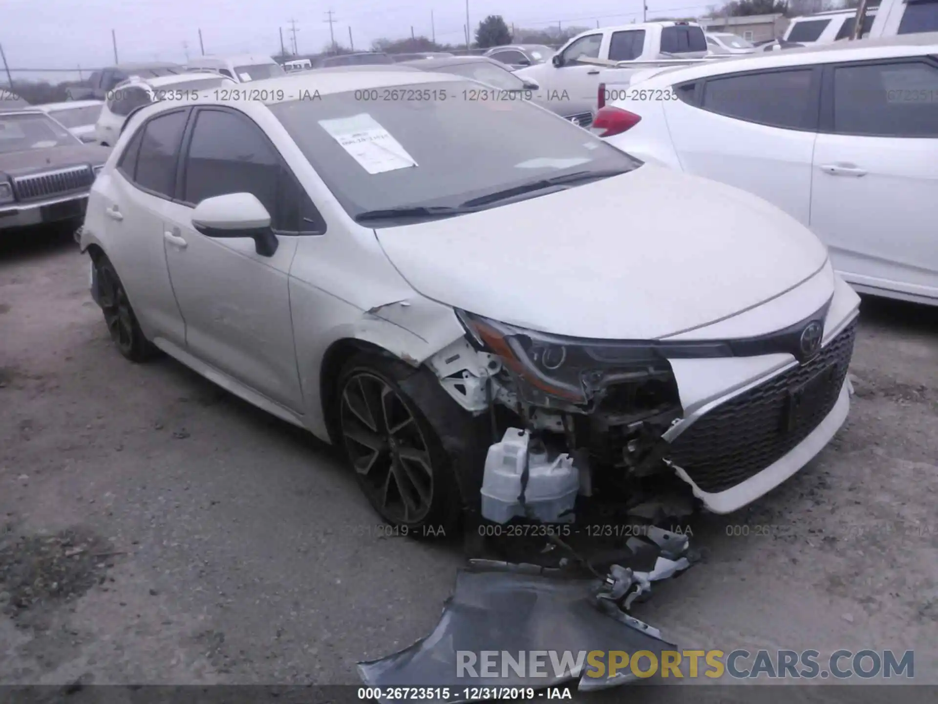 1 Photograph of a damaged car JTNK4RBE3K3010433 TOYOTA COROLLA 2019