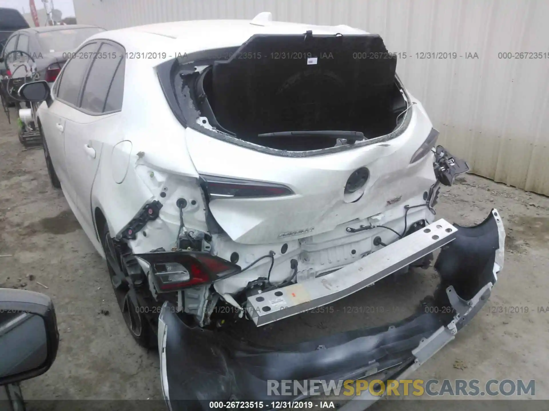 3 Photograph of a damaged car JTNK4RBE3K3010433 TOYOTA COROLLA 2019