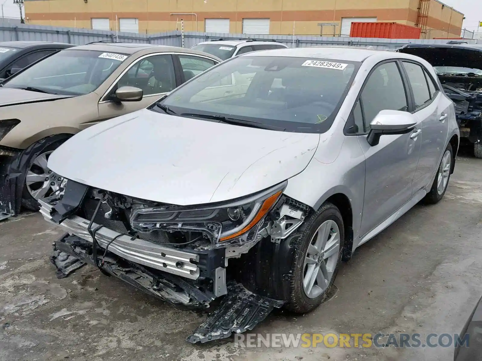 2 Photograph of a damaged car JTNK4RBE3K3011873 TOYOTA COROLLA 2019