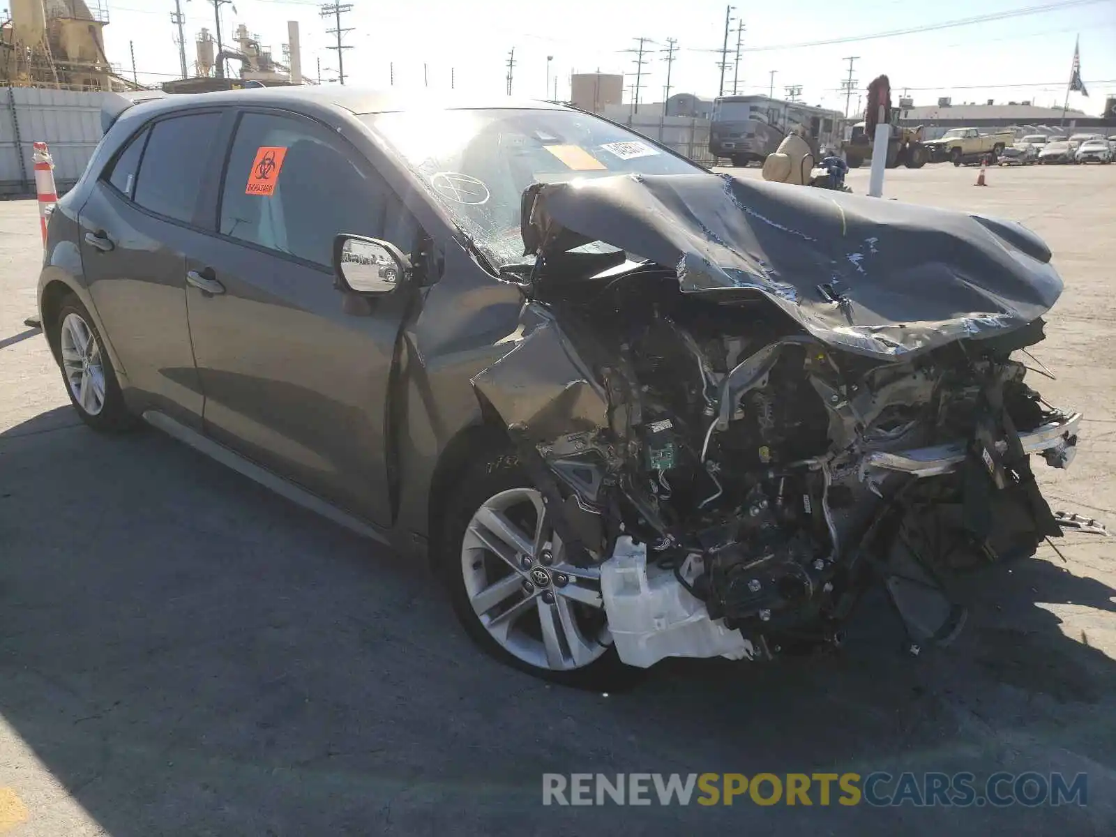 1 Photograph of a damaged car JTNK4RBE3K3012182 TOYOTA COROLLA 2019