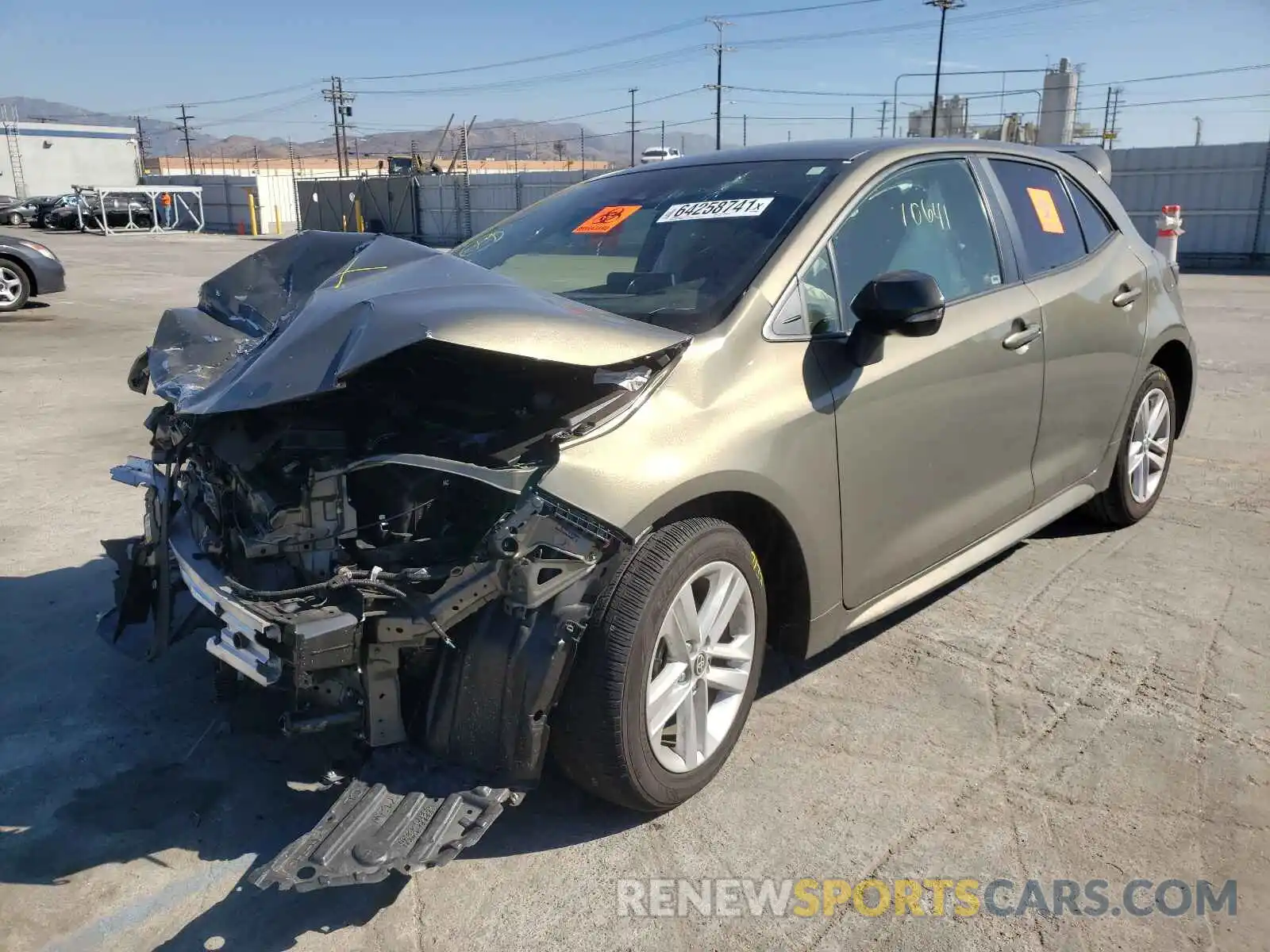 2 Photograph of a damaged car JTNK4RBE3K3012182 TOYOTA COROLLA 2019