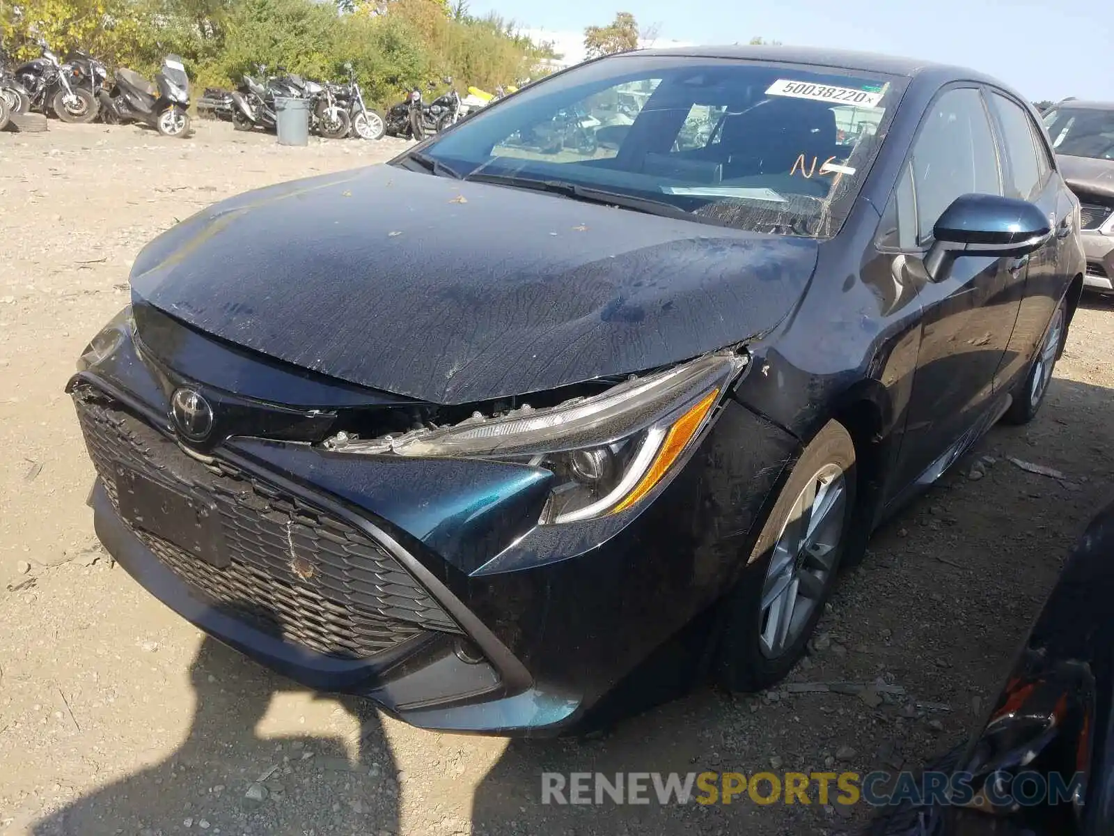 2 Photograph of a damaged car JTNK4RBE3K3015115 TOYOTA COROLLA 2019