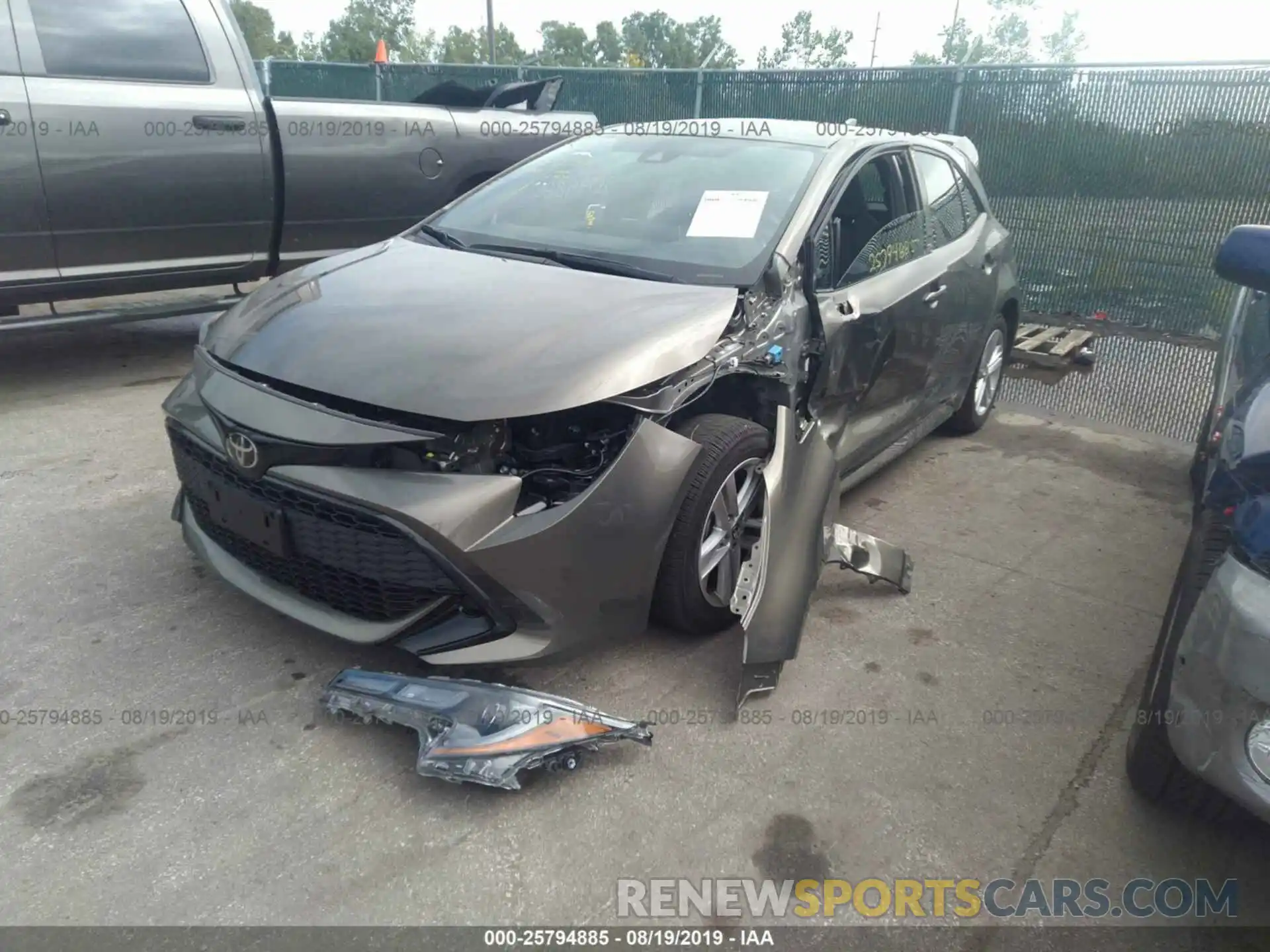 2 Photograph of a damaged car JTNK4RBE3K3016068 TOYOTA COROLLA 2019