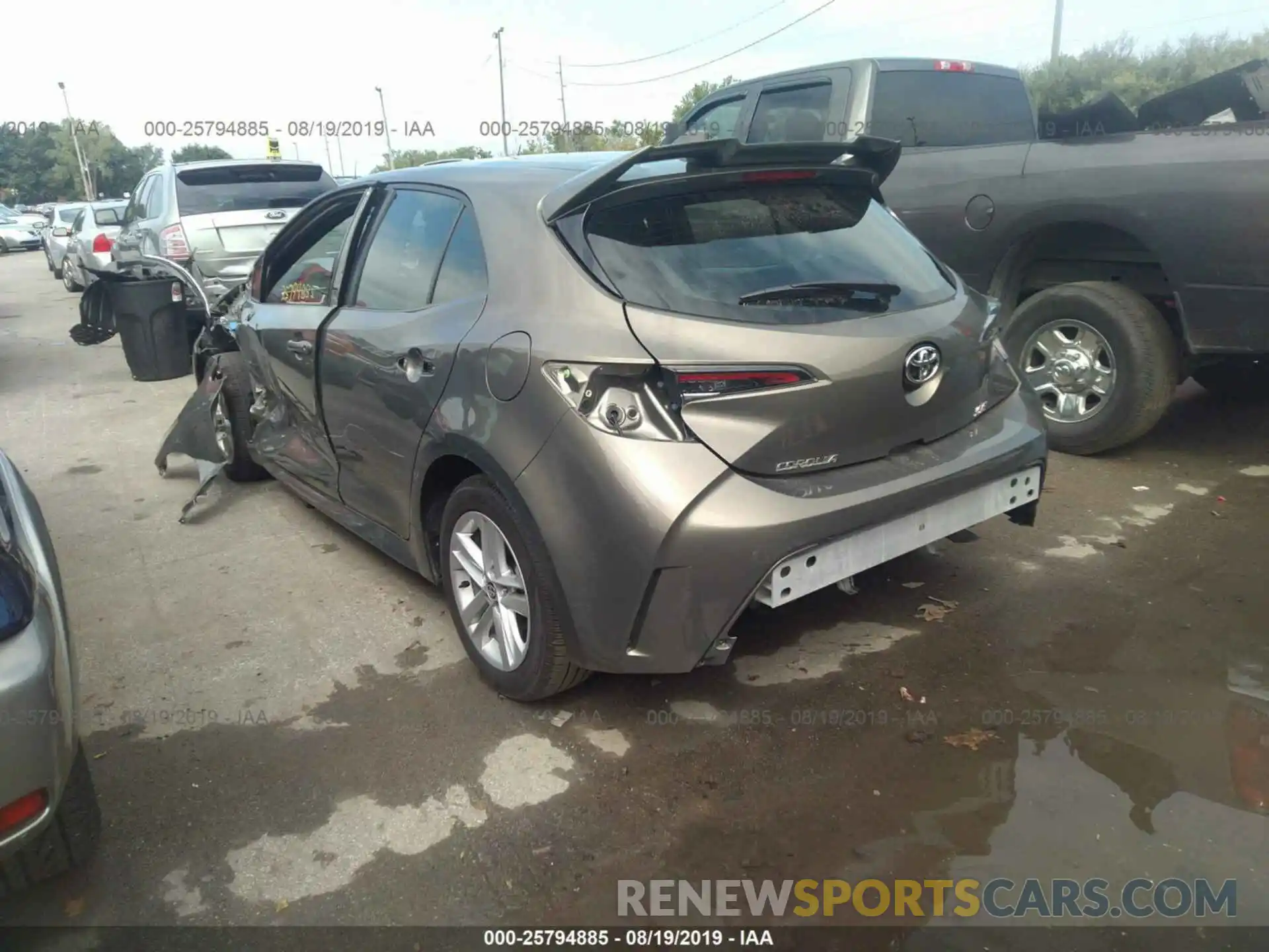 3 Photograph of a damaged car JTNK4RBE3K3016068 TOYOTA COROLLA 2019