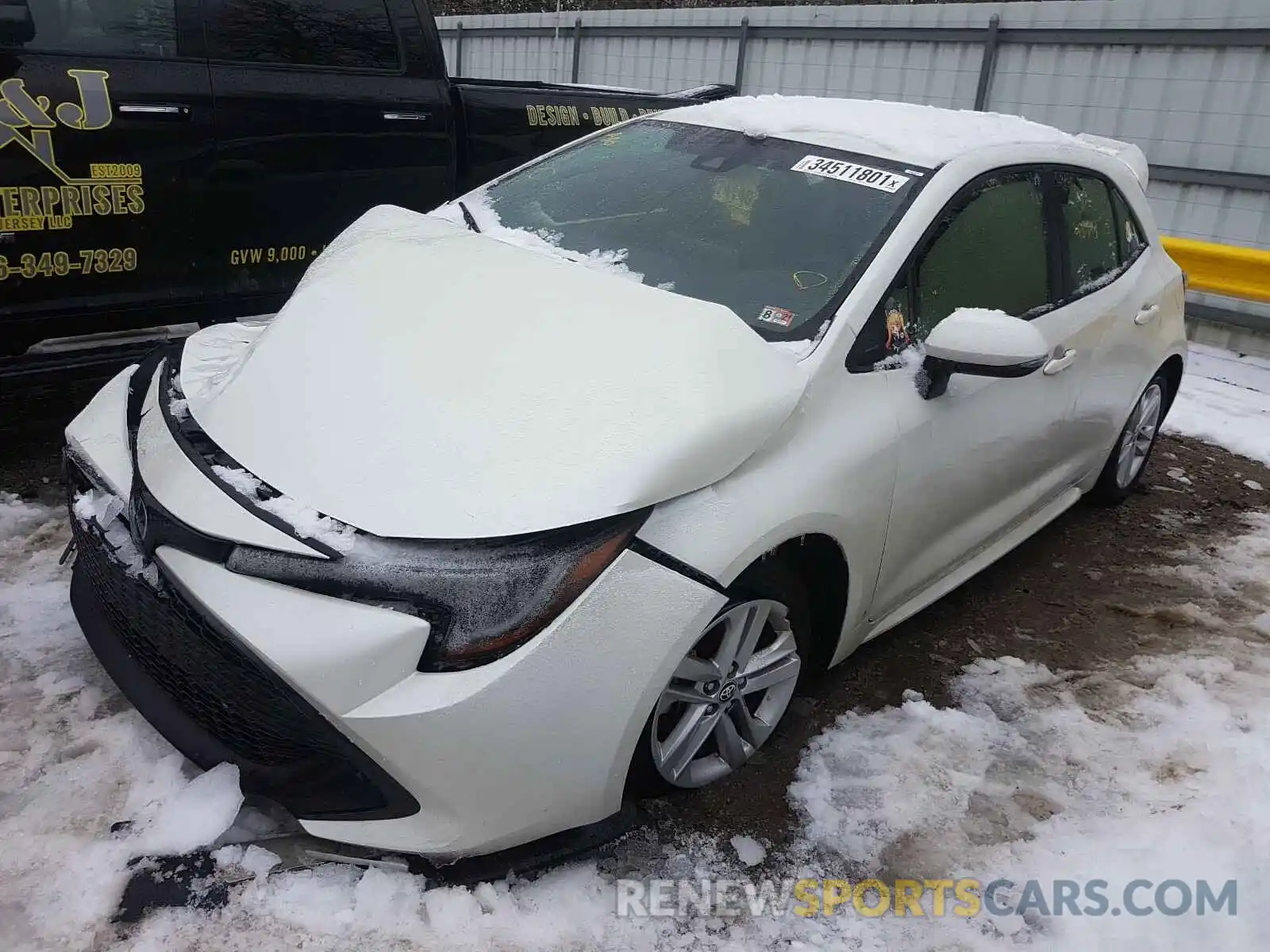 2 Photograph of a damaged car JTNK4RBE3K3016457 TOYOTA COROLLA 2019