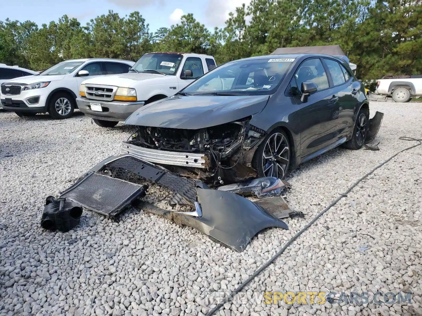 2 Photograph of a damaged car JTNK4RBE3K3018791 TOYOTA COROLLA 2019