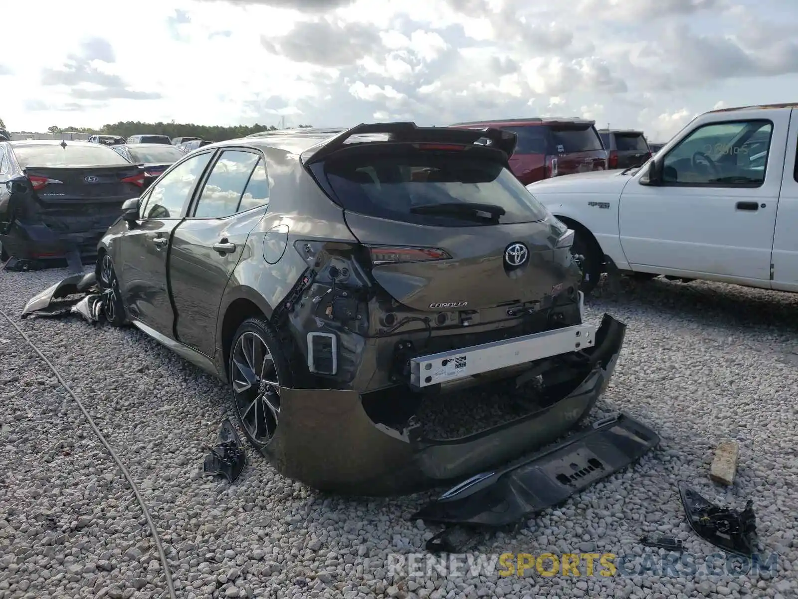 3 Photograph of a damaged car JTNK4RBE3K3018791 TOYOTA COROLLA 2019