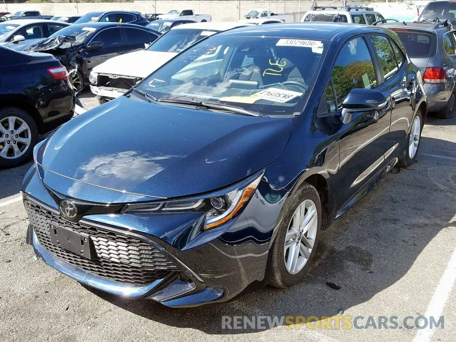 2 Photograph of a damaged car JTNK4RBE3K3019875 TOYOTA COROLLA 2019