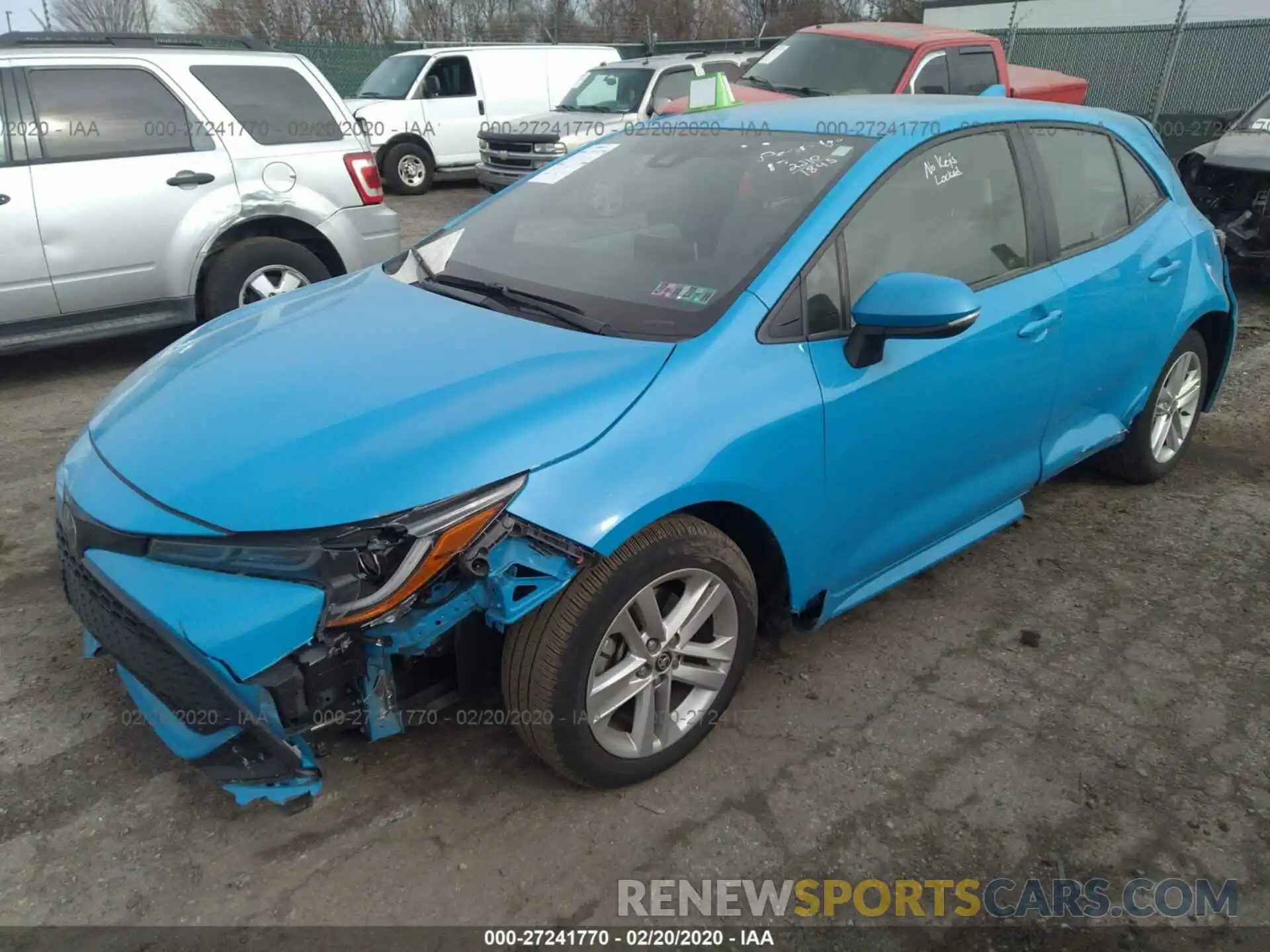 2 Photograph of a damaged car JTNK4RBE3K3020301 TOYOTA COROLLA 2019