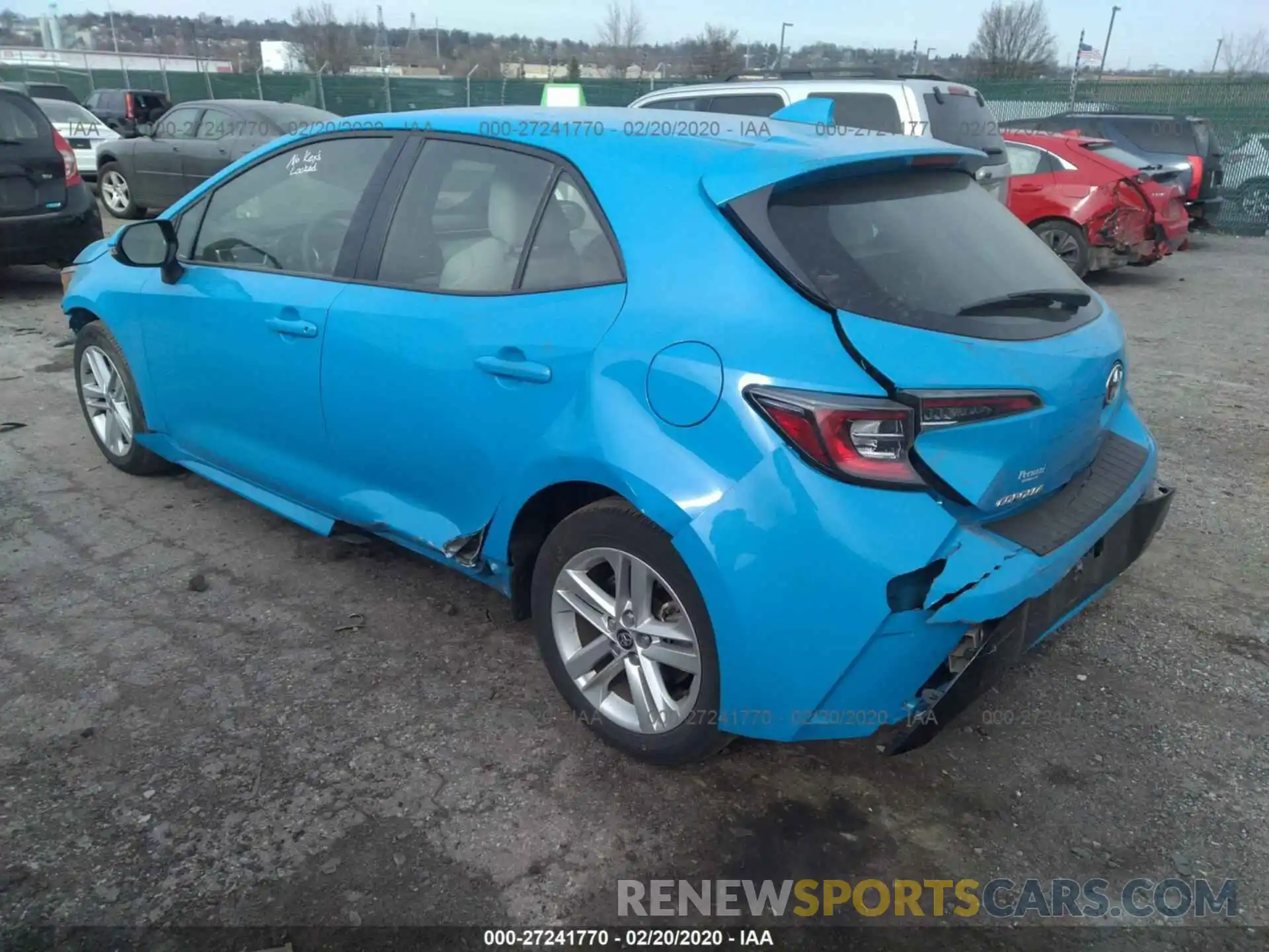 3 Photograph of a damaged car JTNK4RBE3K3020301 TOYOTA COROLLA 2019