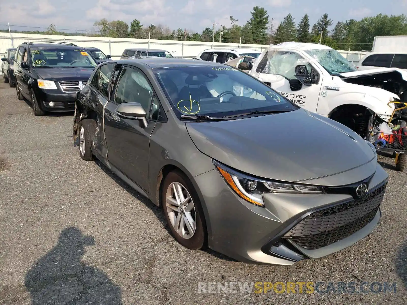 1 Photograph of a damaged car JTNK4RBE3K3022310 TOYOTA COROLLA 2019