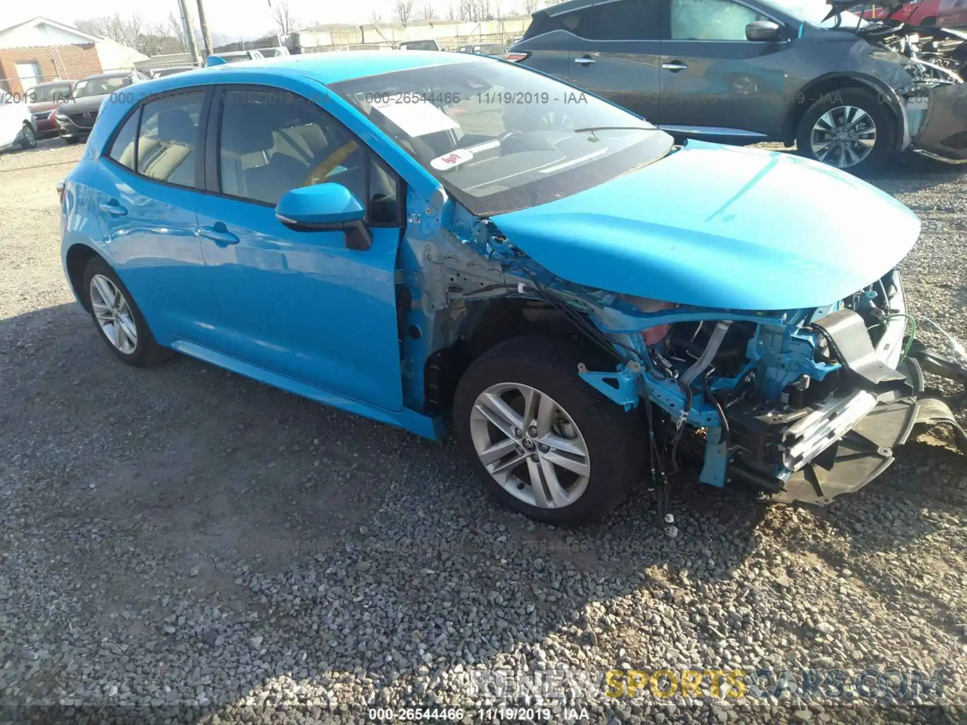 1 Photograph of a damaged car JTNK4RBE3K3031475 TOYOTA COROLLA 2019