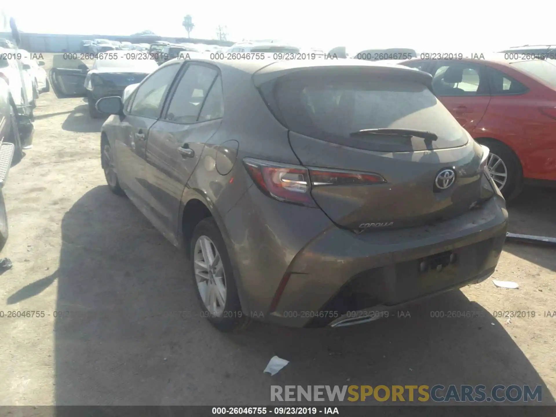 3 Photograph of a damaged car JTNK4RBE3K3033145 TOYOTA COROLLA 2019