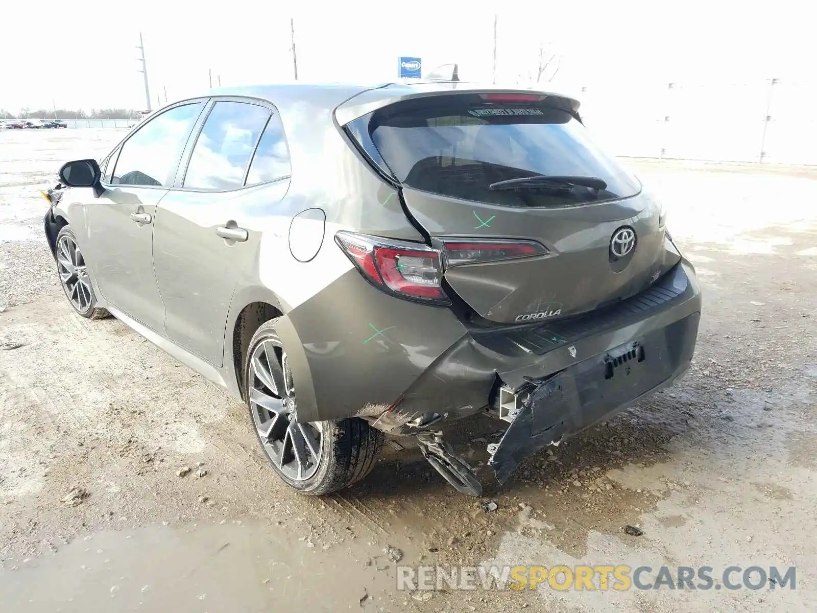 3 Photograph of a damaged car JTNK4RBE3K3033291 TOYOTA COROLLA 2019