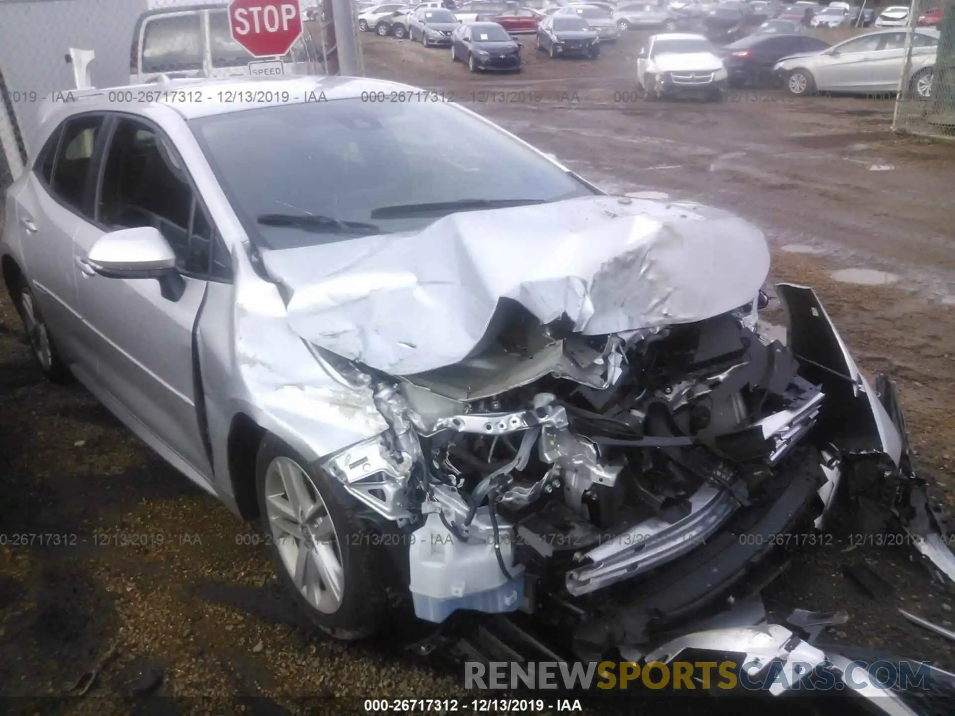 1 Photograph of a damaged car JTNK4RBE3K3035543 TOYOTA COROLLA 2019