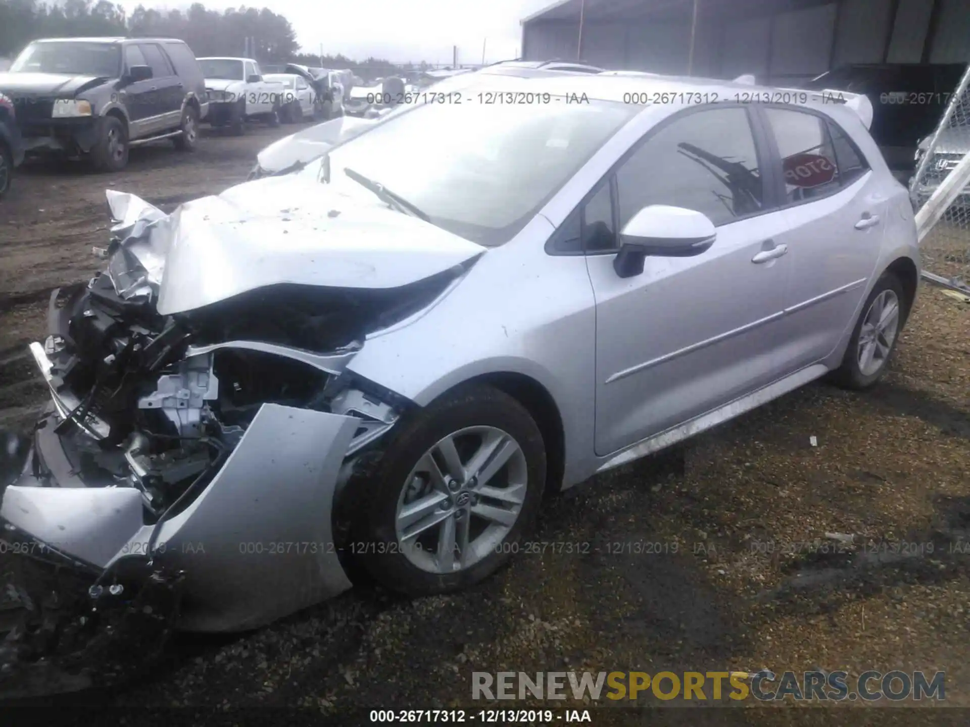 2 Photograph of a damaged car JTNK4RBE3K3035543 TOYOTA COROLLA 2019