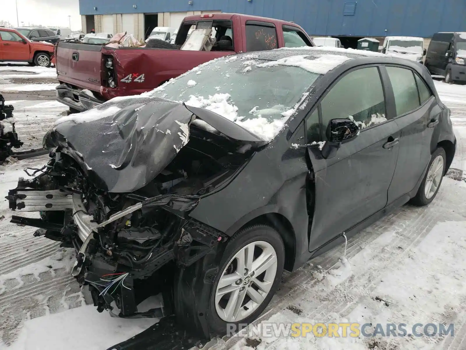 2 Photograph of a damaged car JTNK4RBE3K3035591 TOYOTA COROLLA 2019