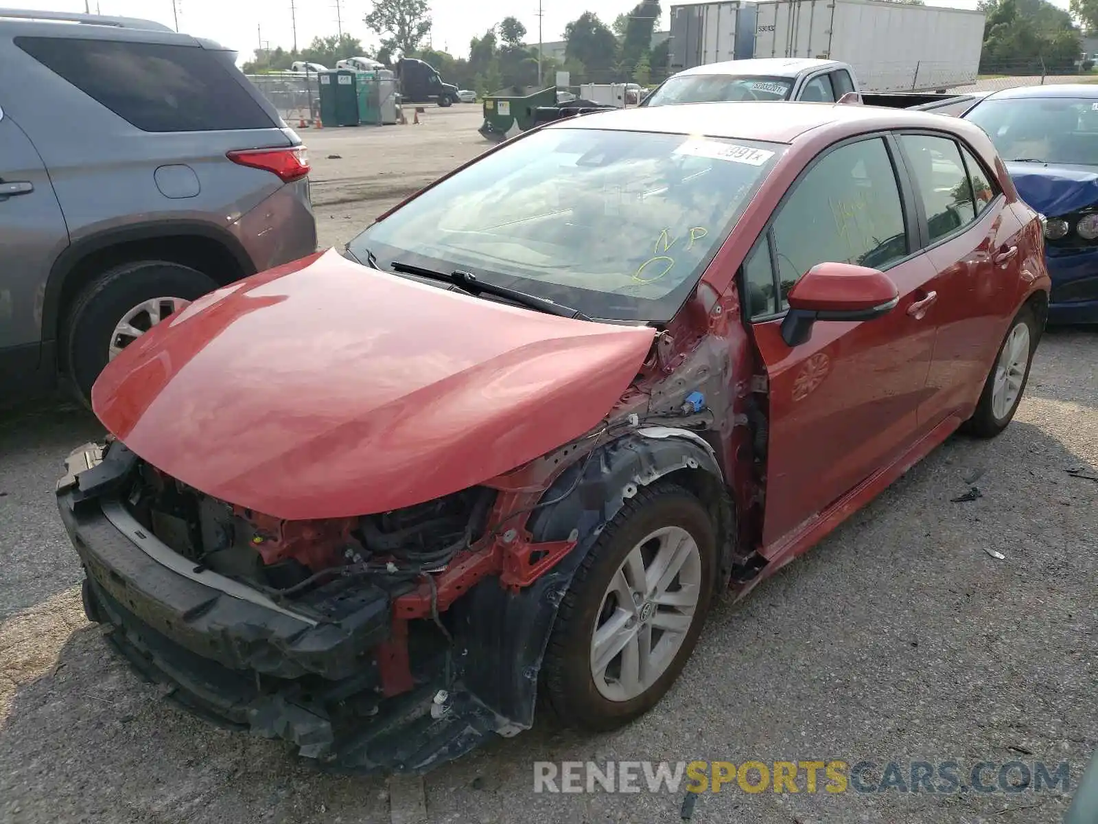 2 Photograph of a damaged car JTNK4RBE3K3036093 TOYOTA COROLLA 2019