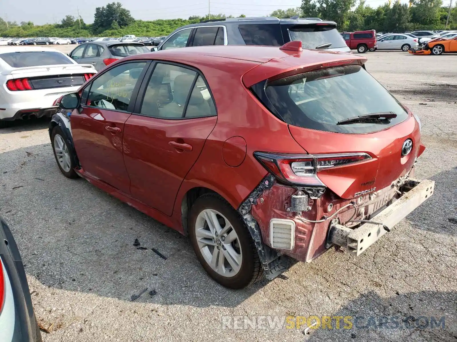 3 Photograph of a damaged car JTNK4RBE3K3036093 TOYOTA COROLLA 2019