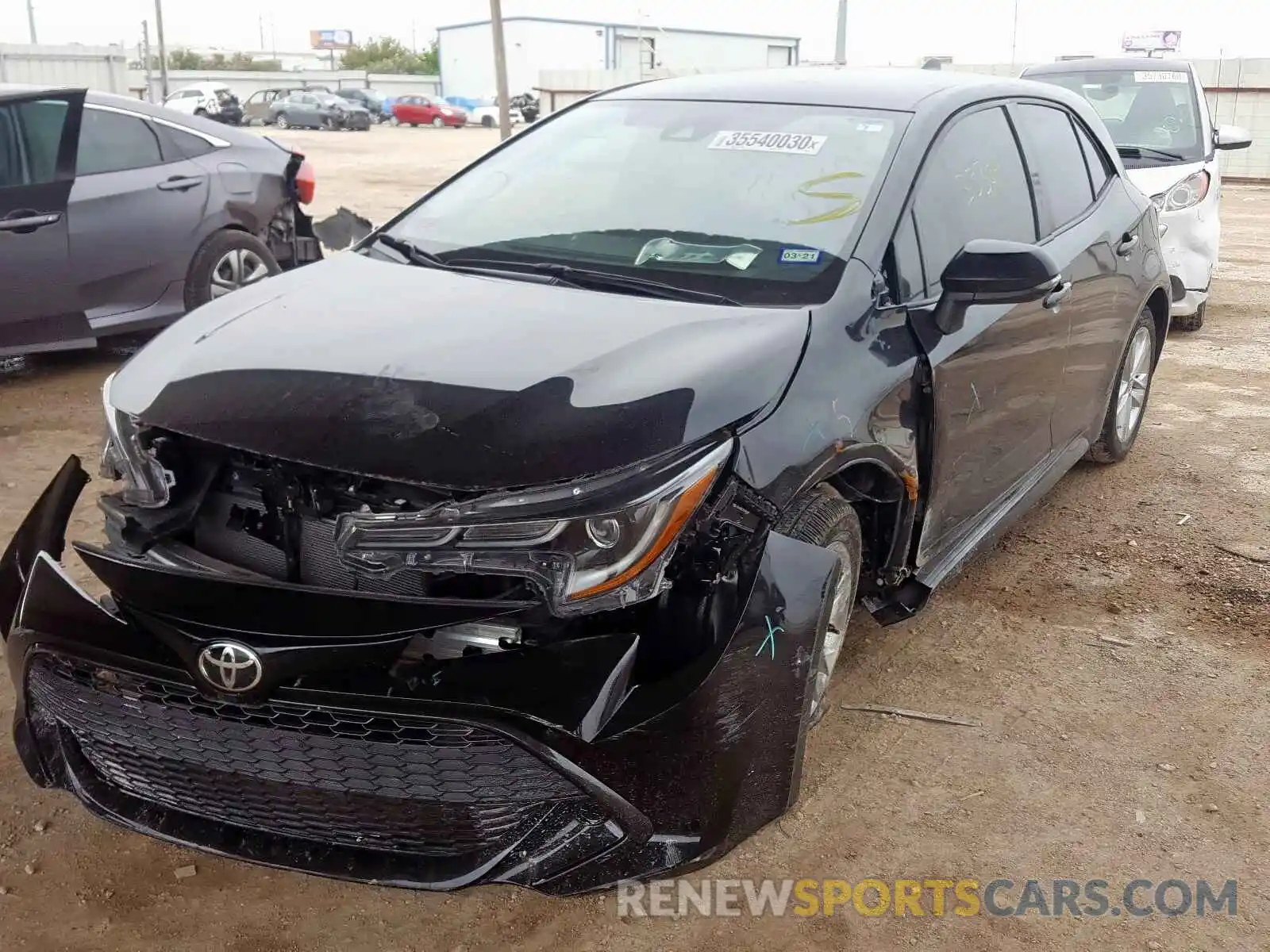 2 Photograph of a damaged car JTNK4RBE3K3036644 TOYOTA COROLLA 2019