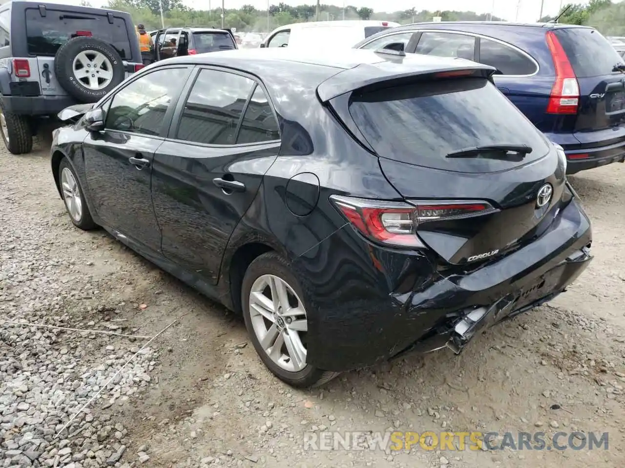 3 Photograph of a damaged car JTNK4RBE3K3038572 TOYOTA COROLLA 2019