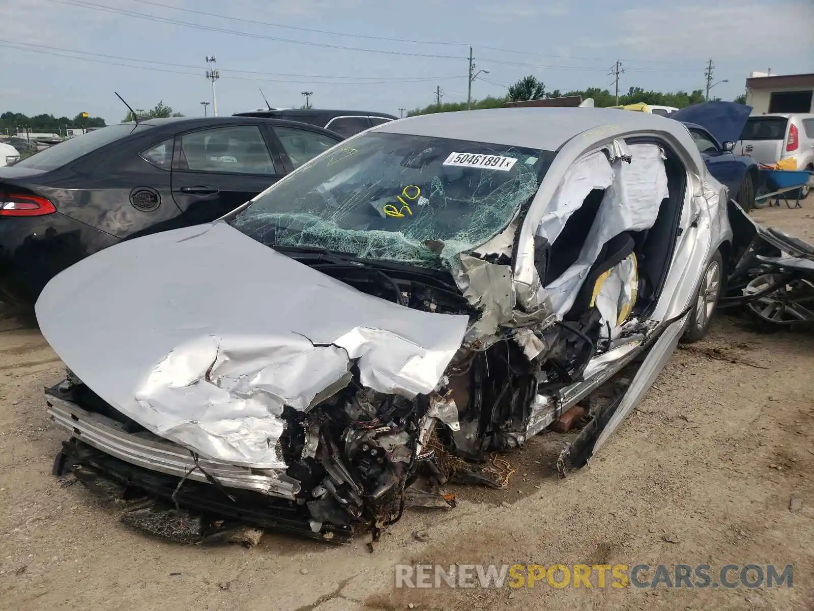 2 Photograph of a damaged car JTNK4RBE3K3039771 TOYOTA COROLLA 2019